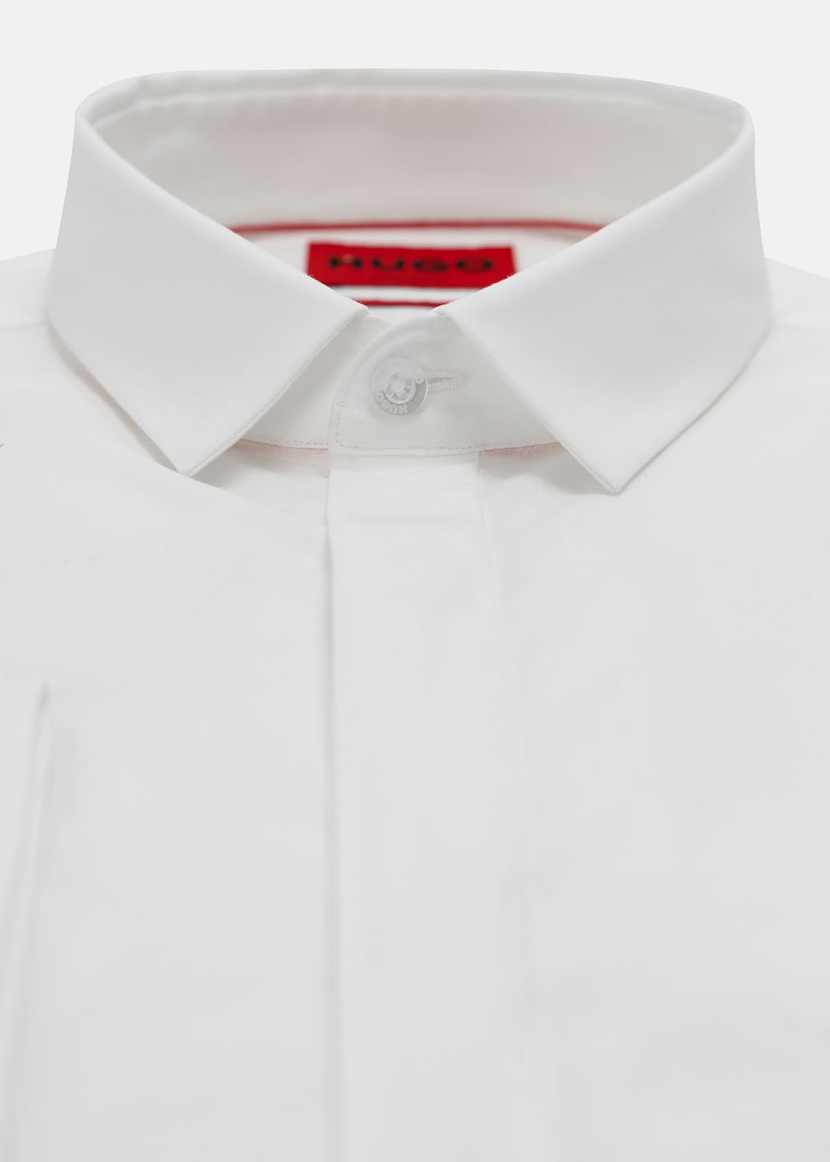 HUGO ΠΟΥΚΑΜΙΣΟ STRETCH MΑΝΙΚΕΤΟΚΟΥΜΠΟ EJINAR ΛΕΥΚΟ