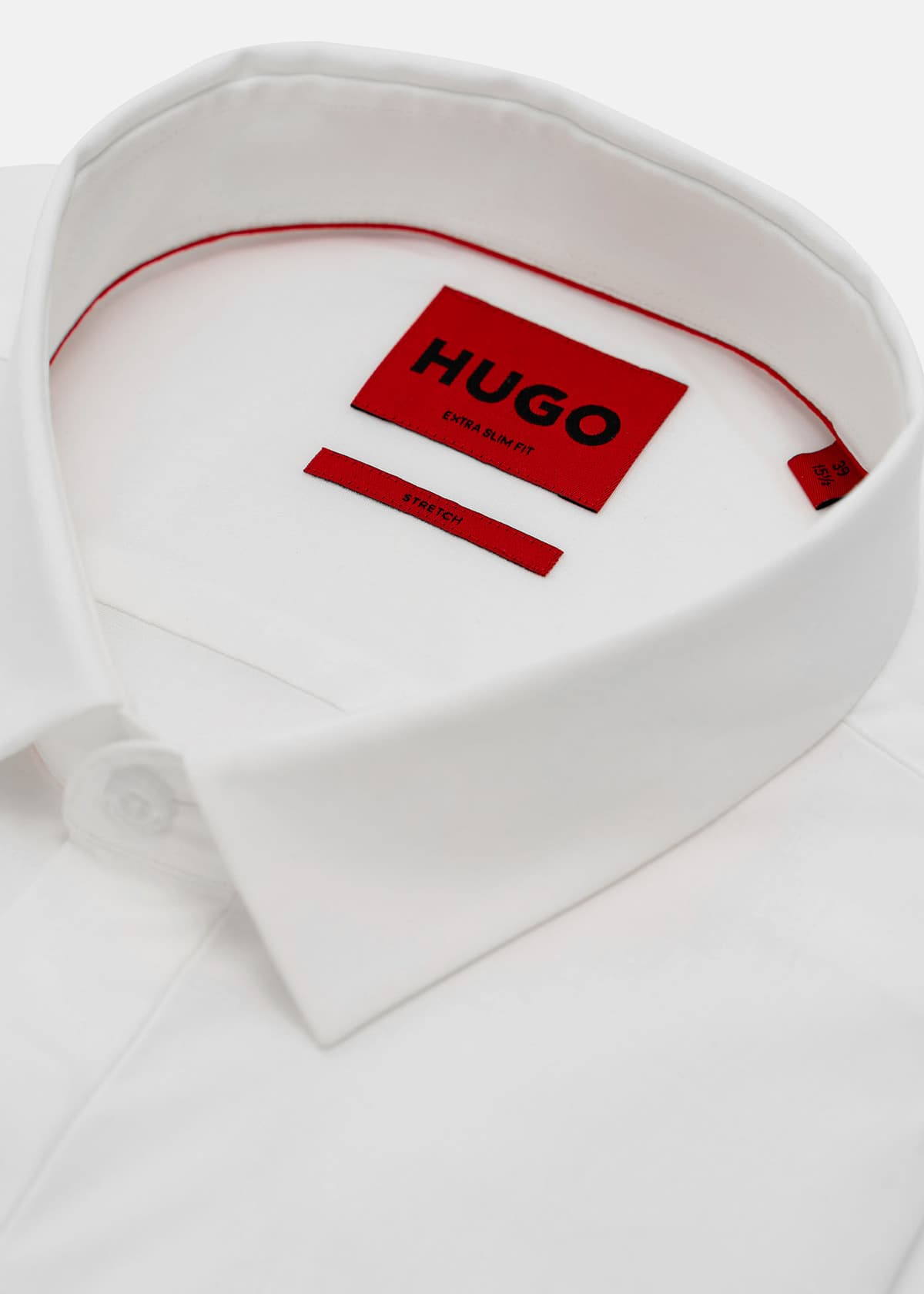 HUGO ΠΟΥΚΑΜΙΣΟ STRETCH MΑΝΙΚΕΤΟΚΟΥΜΠΟ EJINAR ΛΕΥΚΟ