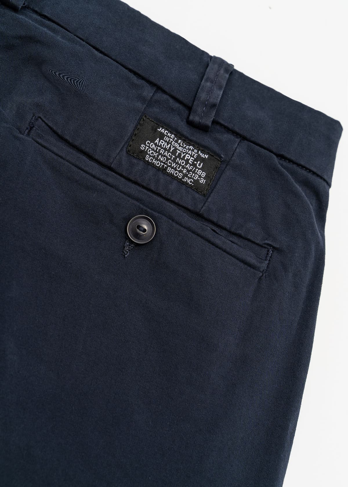 Men's Chino Shorts Schott N.Y.C. Blue