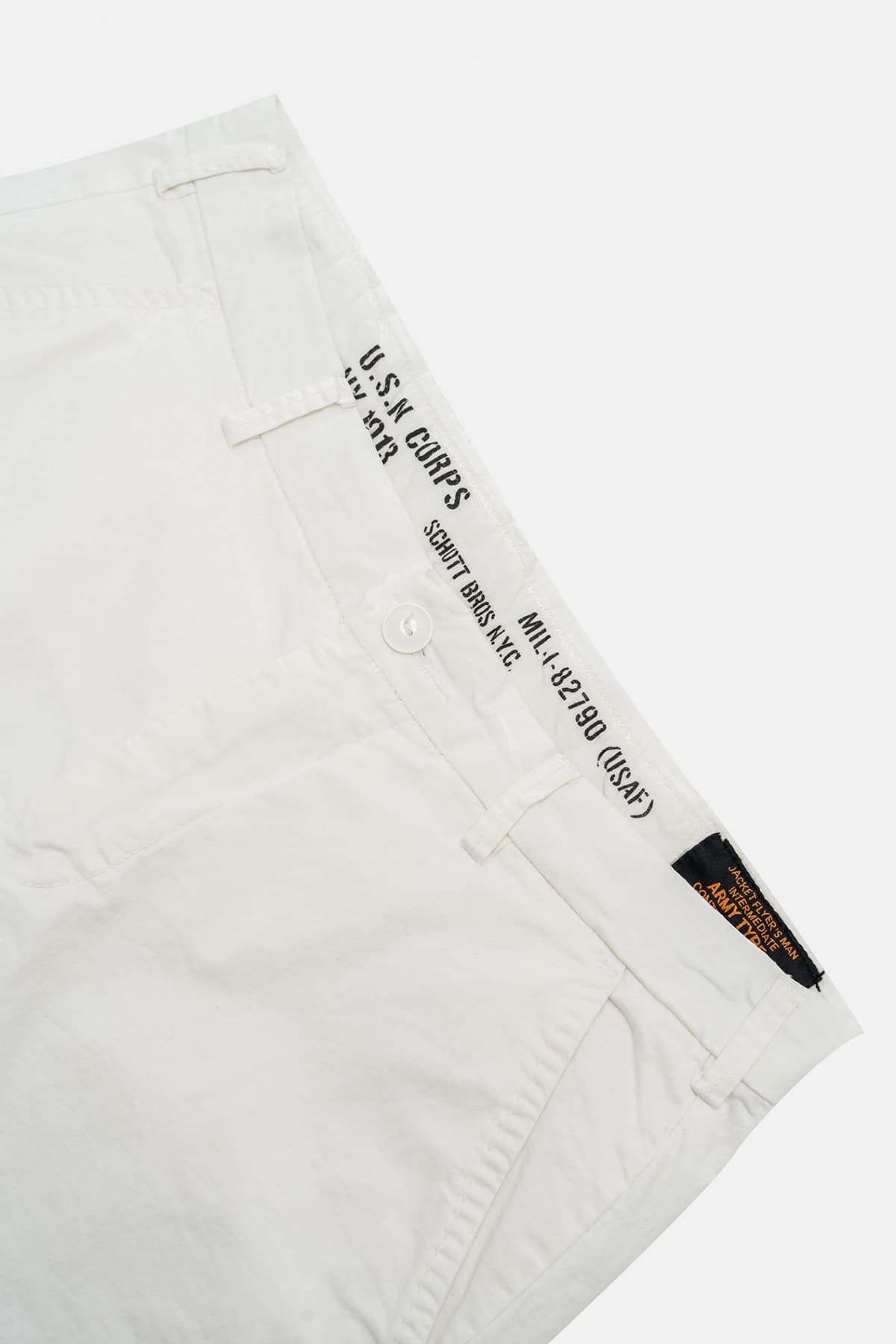 Men's Chino Shorts Schott N.Y.C. White