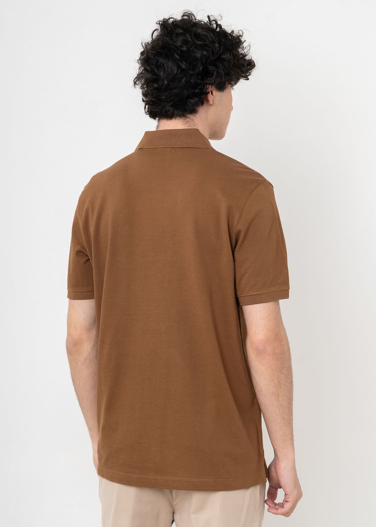 Bugatti Polo Μπλούζα της σειράς Stripe - 8150 75002C 70 Brown