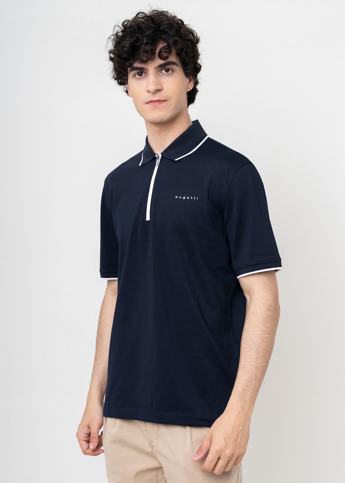 Bugatti Polo Μπλούζα της σειράς Stripe - 8150 75033C 390 Blue
