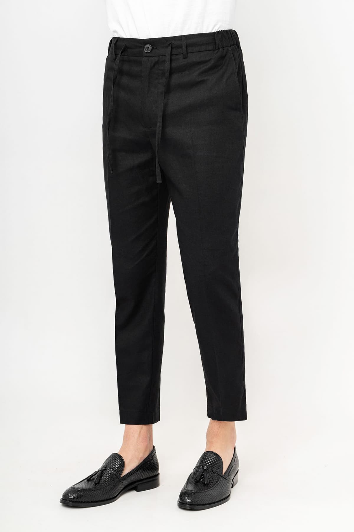Men's Linen Pants Hamaki-Ho Black