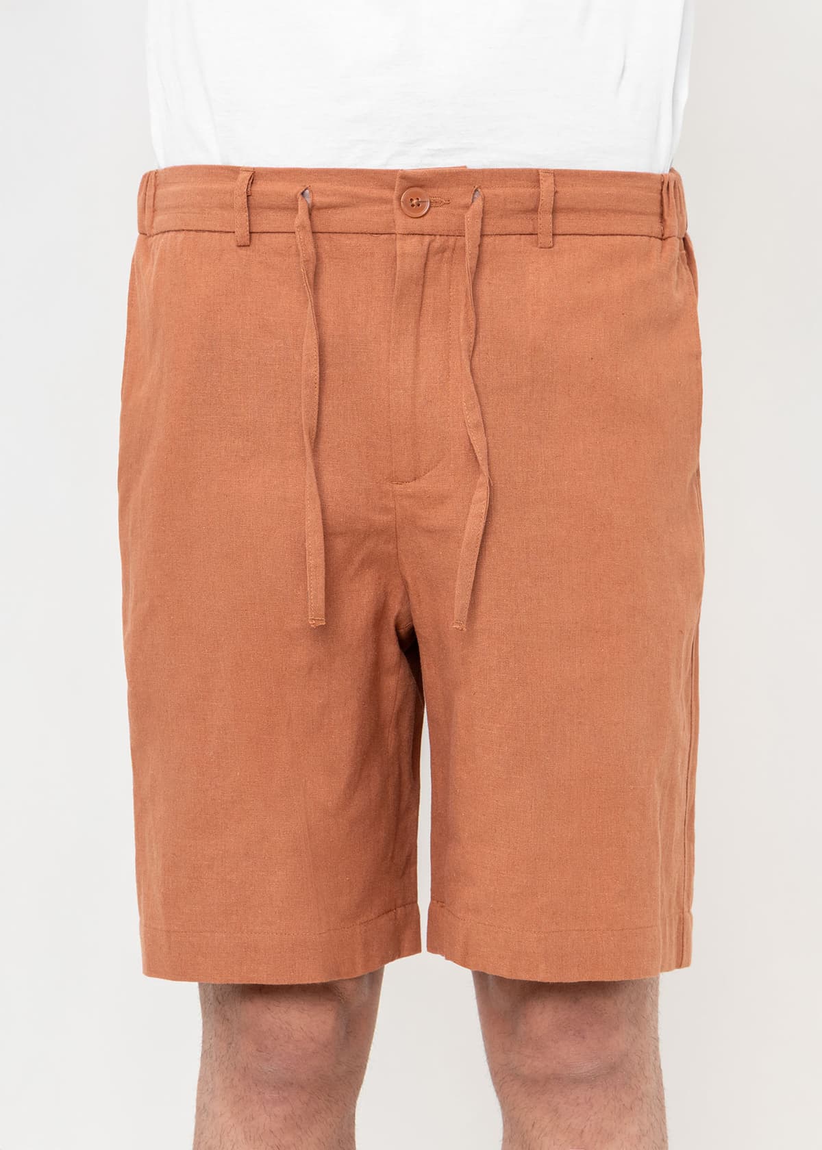 Men's Linen Pants Hamaki-Ho Brown