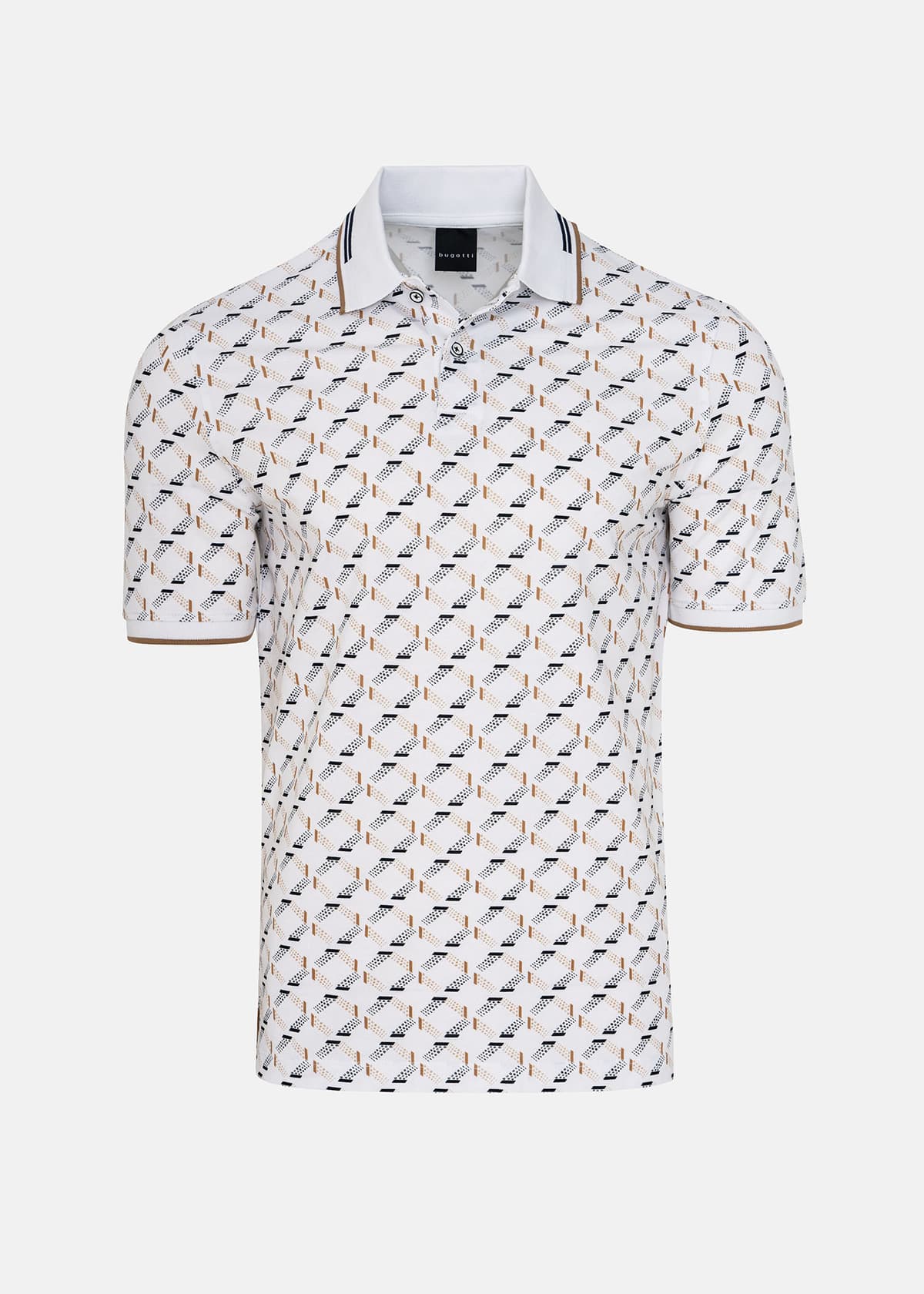 Bugatti Polo Μπλούζα της σειράς Print - 8150 75032C 390 Blue