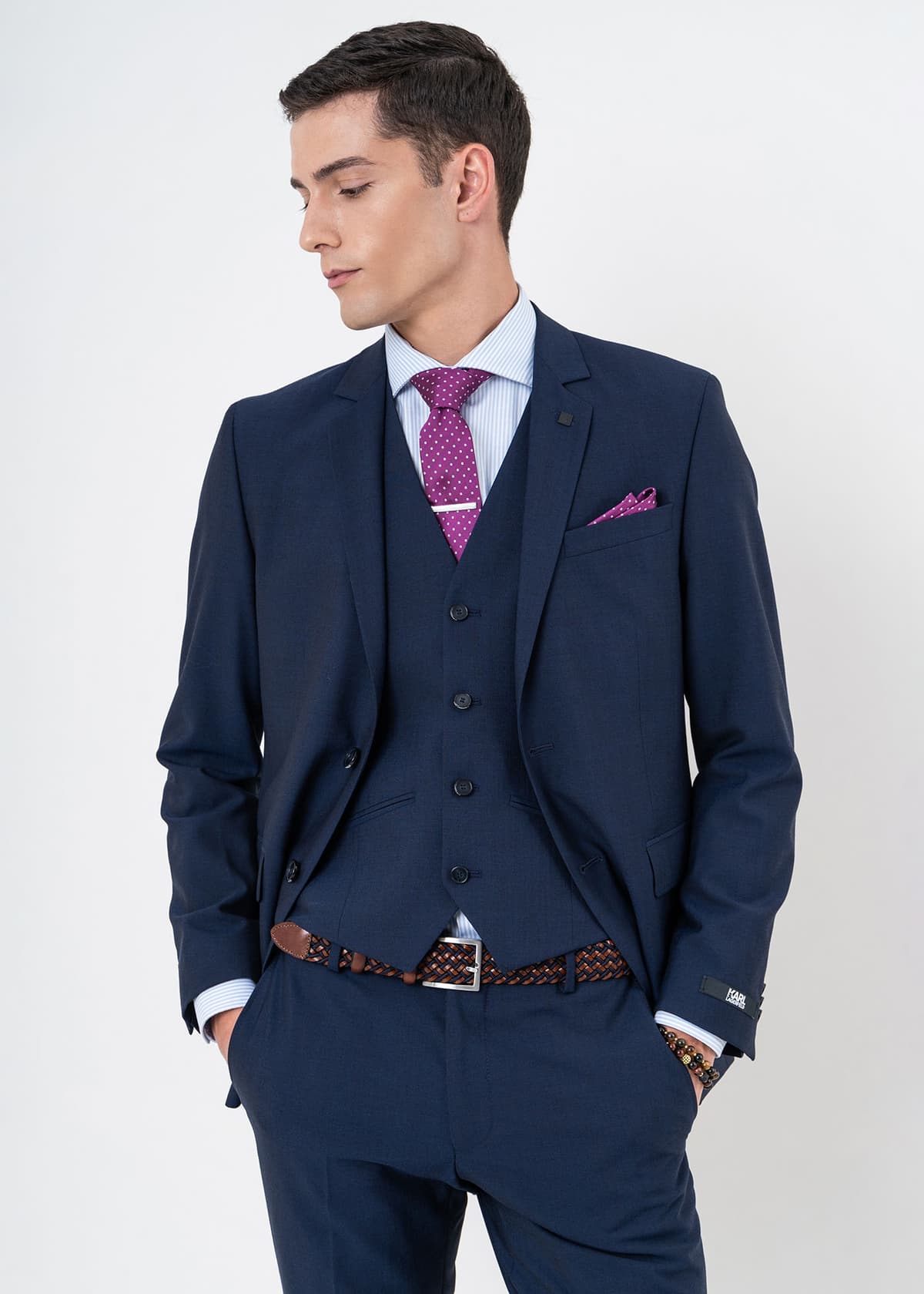 Men's Suits Karl Lagerfeld Blue