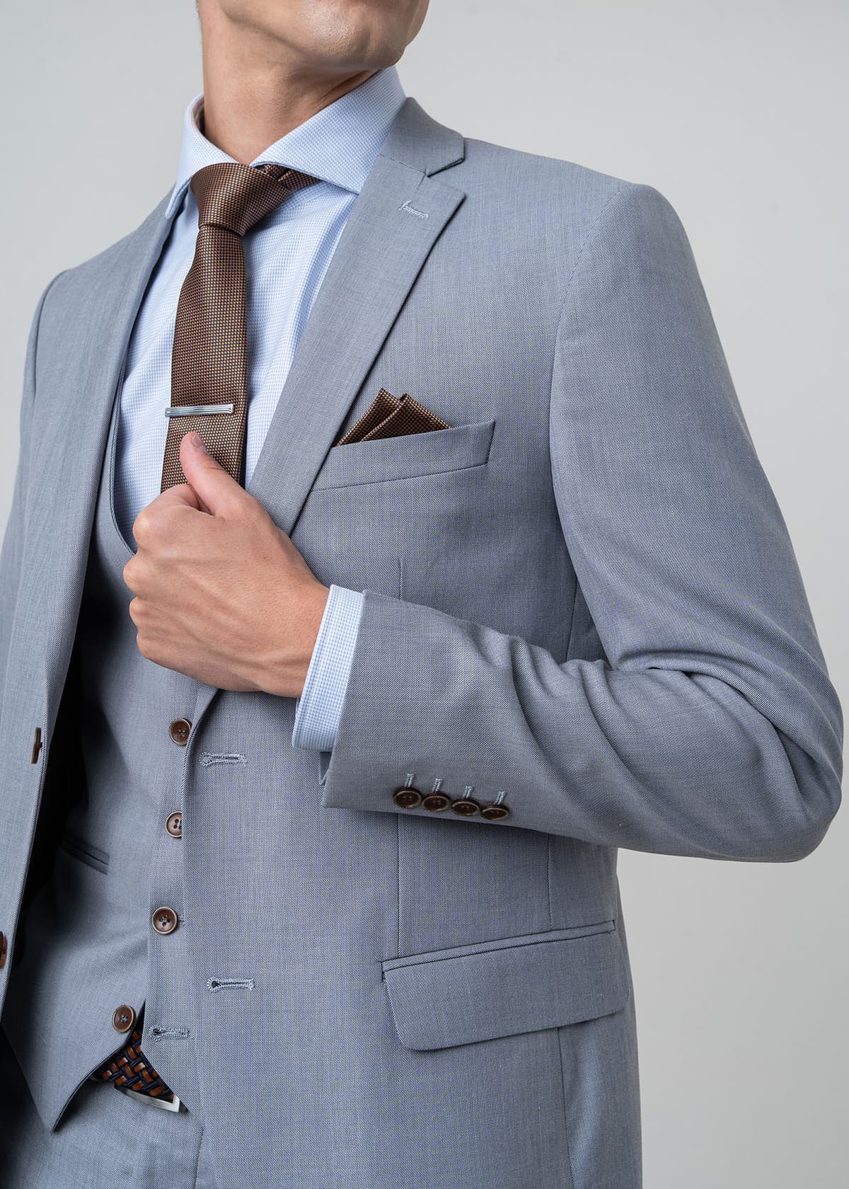 Fragosto 3 Pieces Κοστούμι της σειράς Maine - FRS2323 6010 020 036 Grey