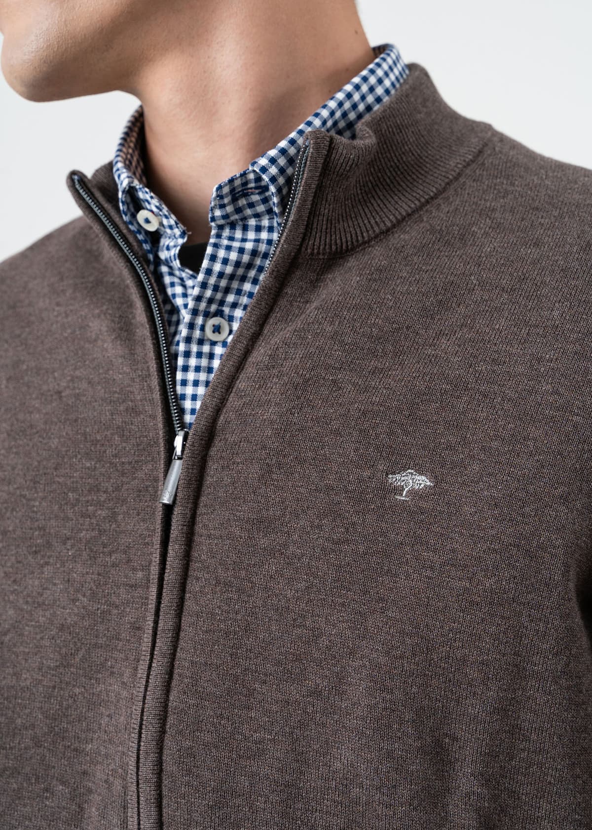 Men's Cardigans Fynch Hatton Brown