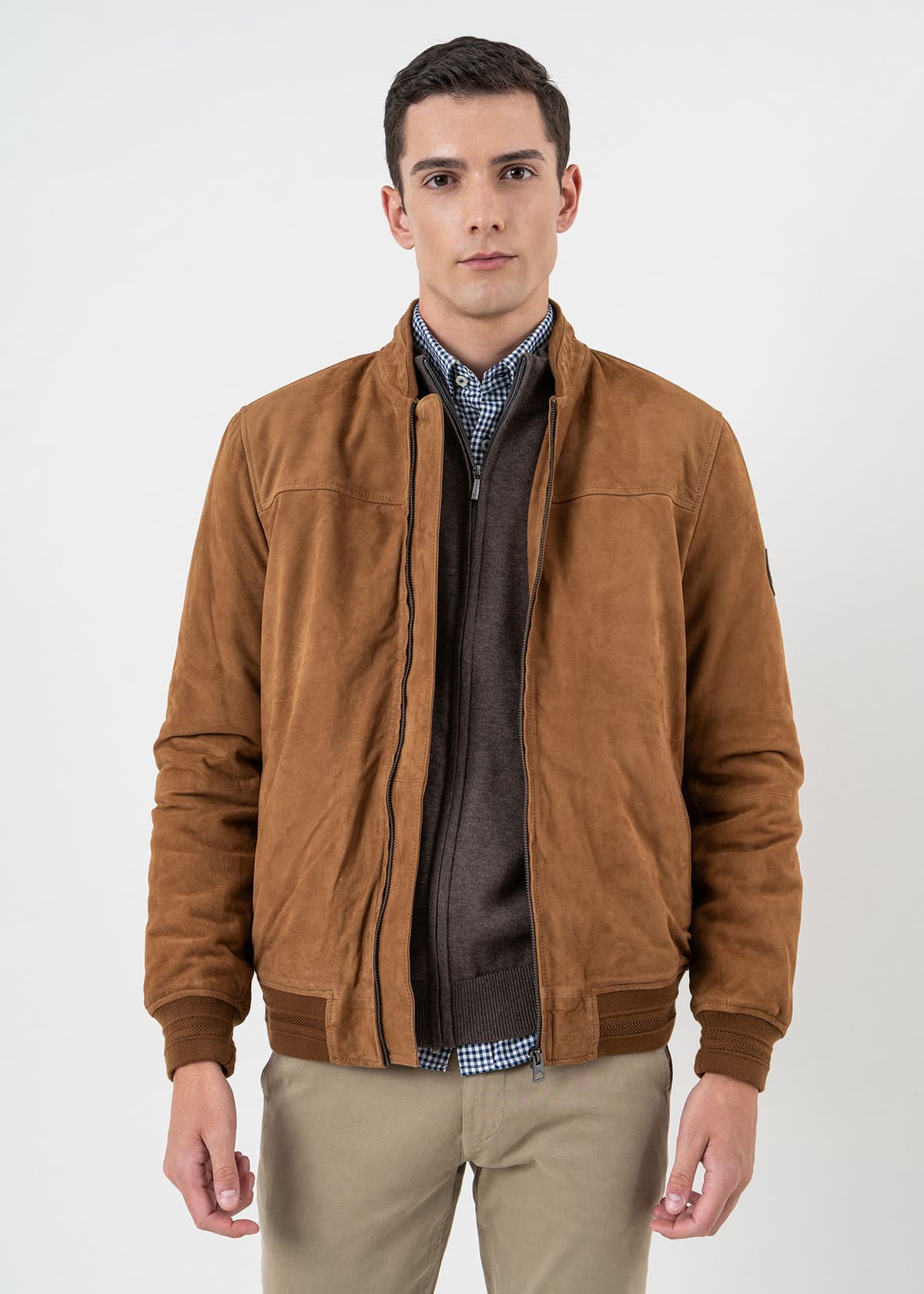 Men's Leather Jackets Fynch Hatton Brown