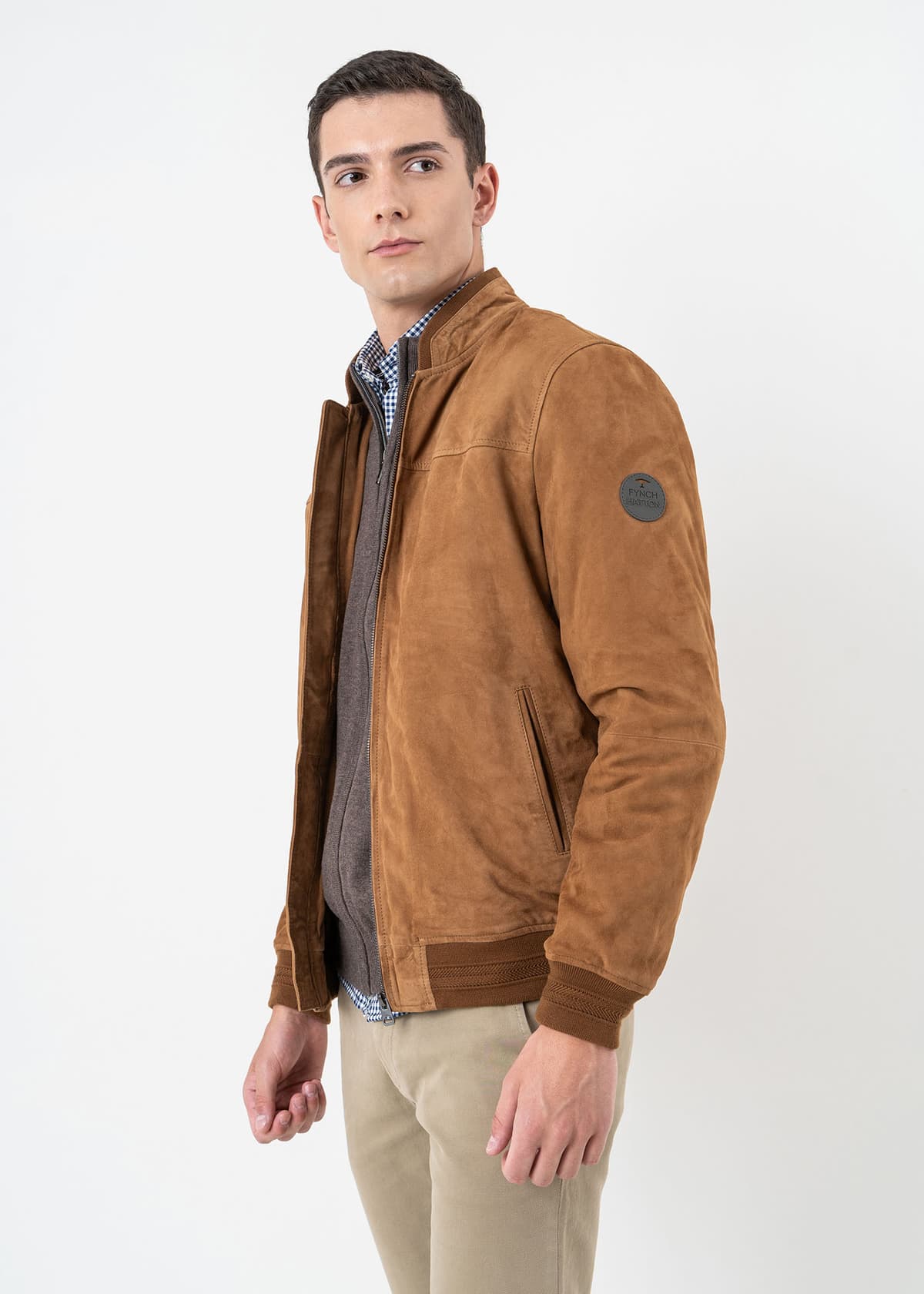 Men's Leather Jackets Fynch Hatton Brown