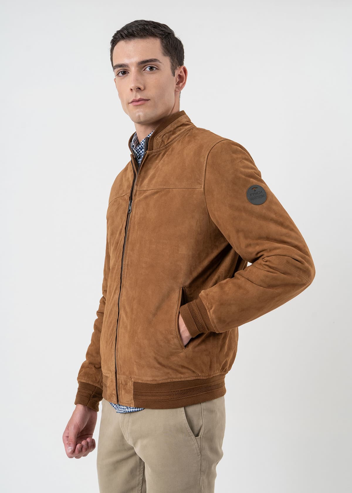Men's Leather Jackets Fynch Hatton Brown