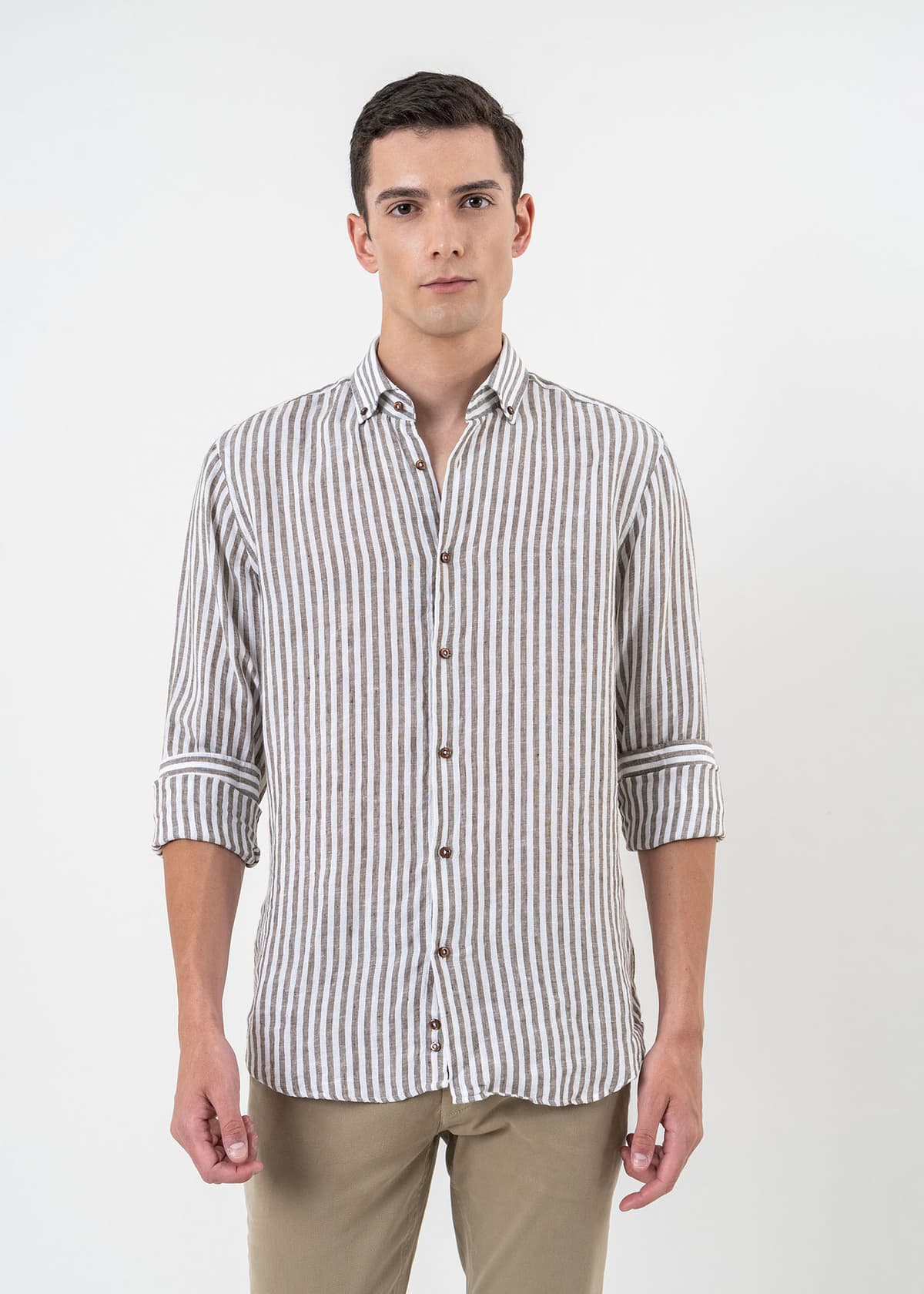 Men's Shirts Fragosto Beige