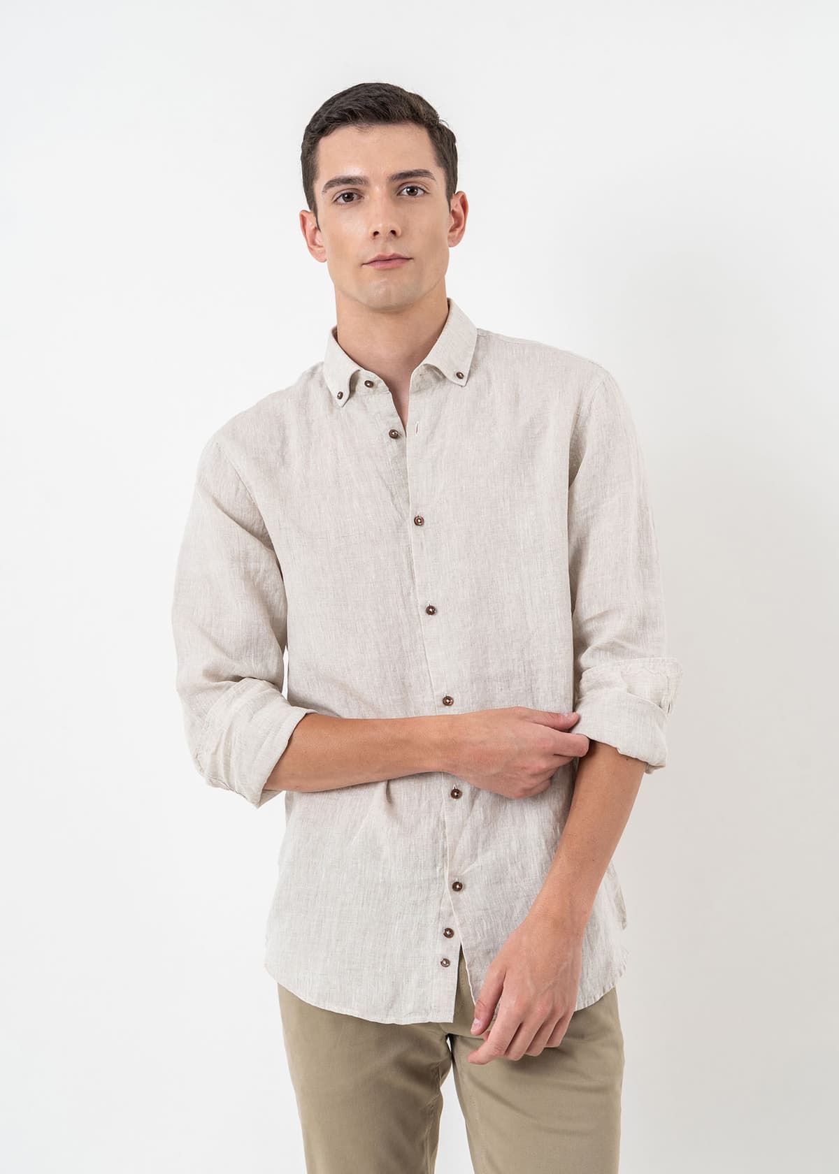 Men's Shirts Fragosto Beige