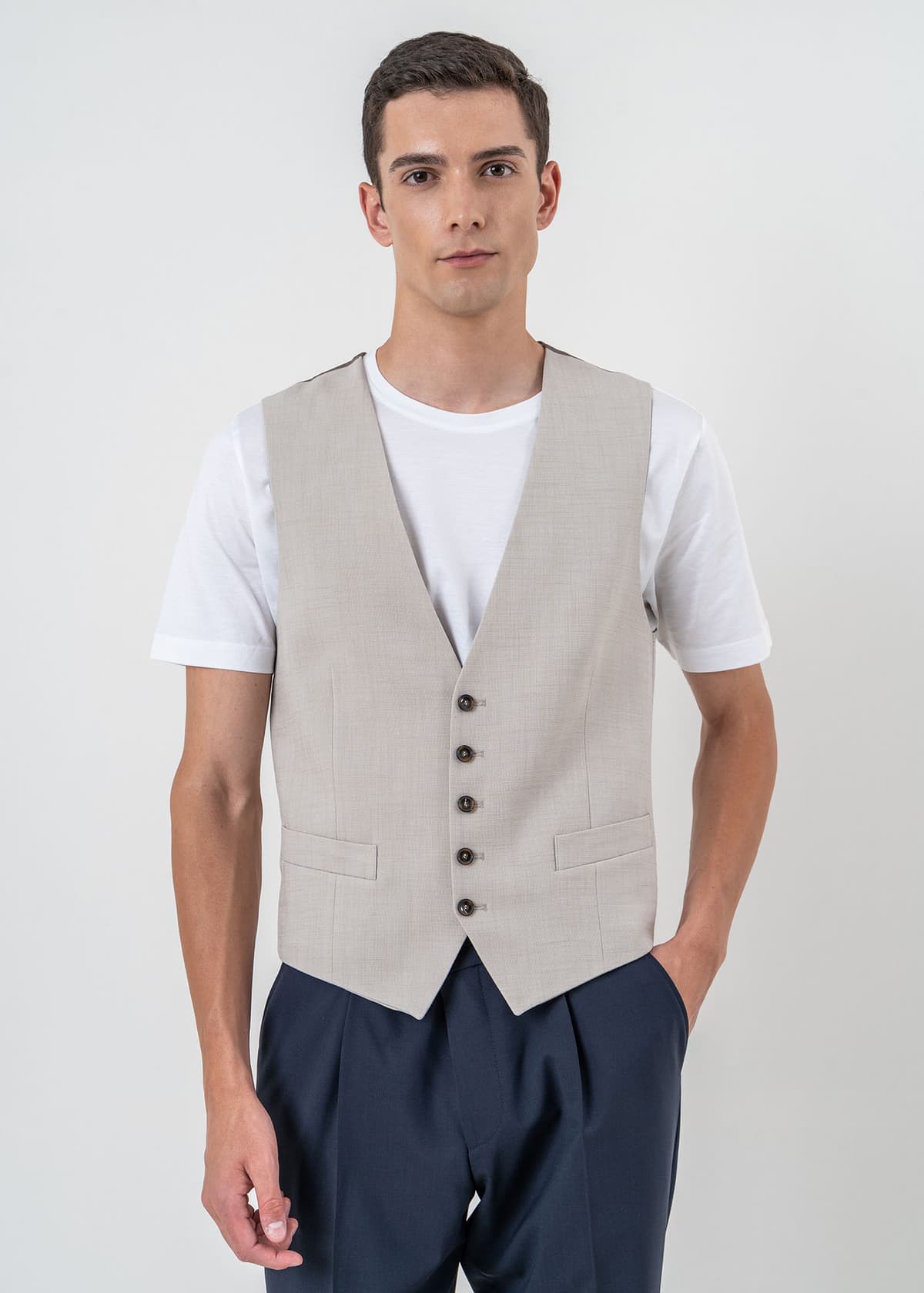 Men's Vests Fragosto Beige