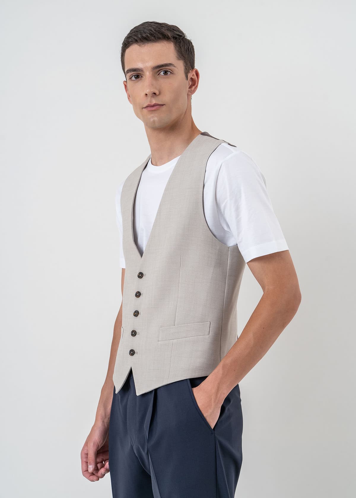 Men's Vests Fragosto Beige