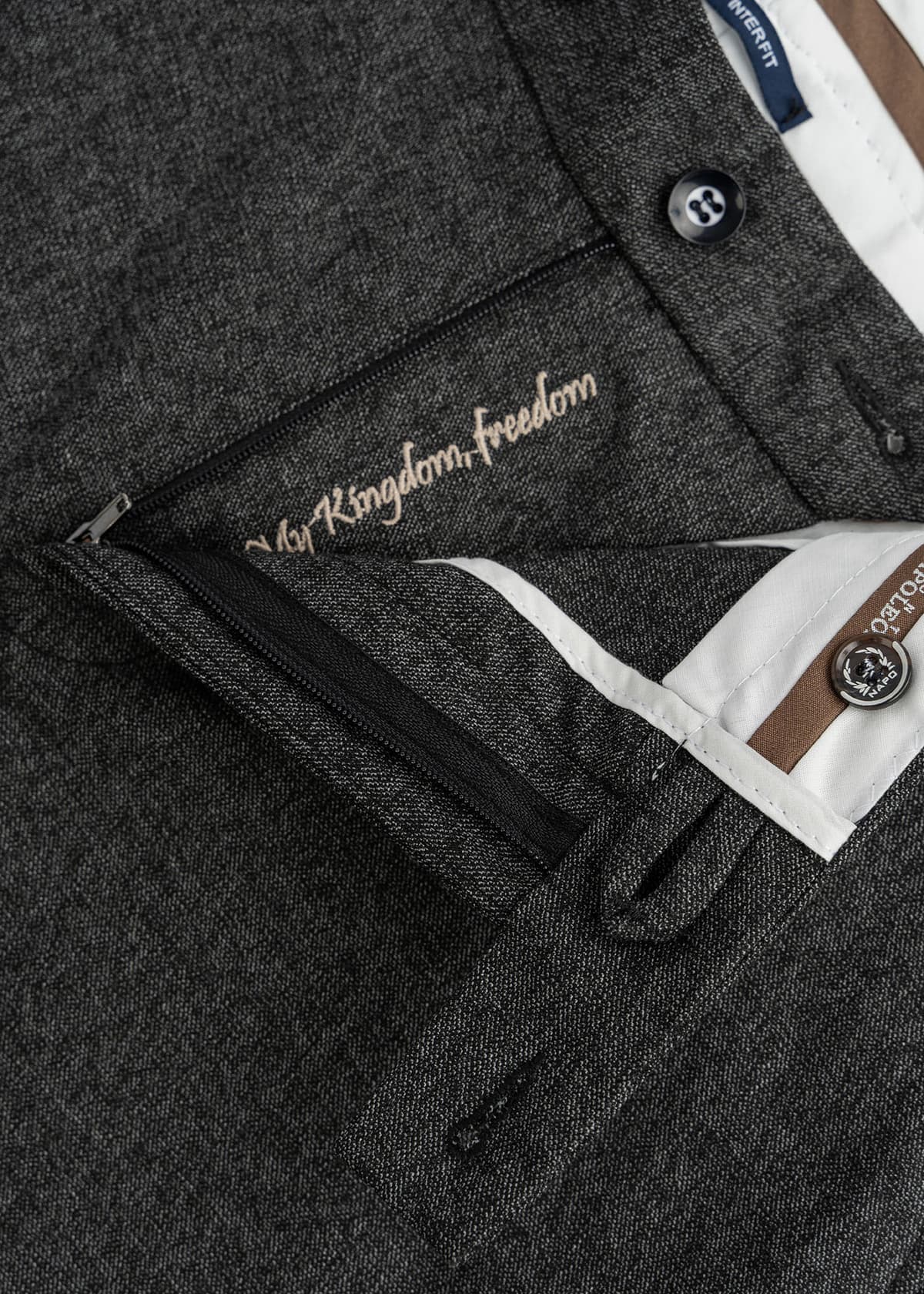 Men's Chino Pants Monte Napoleone Gray