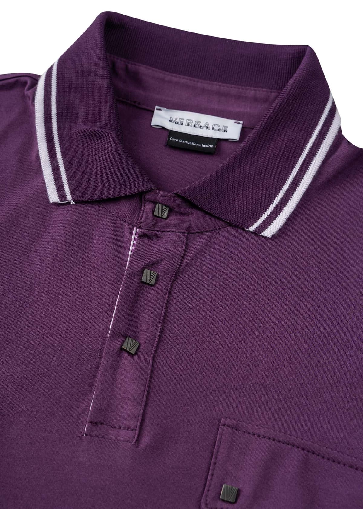 Men's Polo Shirts Versace Collection Purple
