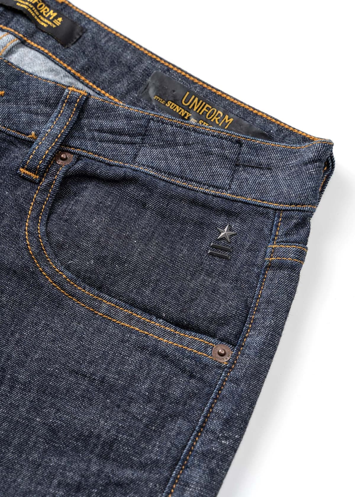 Men's Denim Shorts Uniform Blue