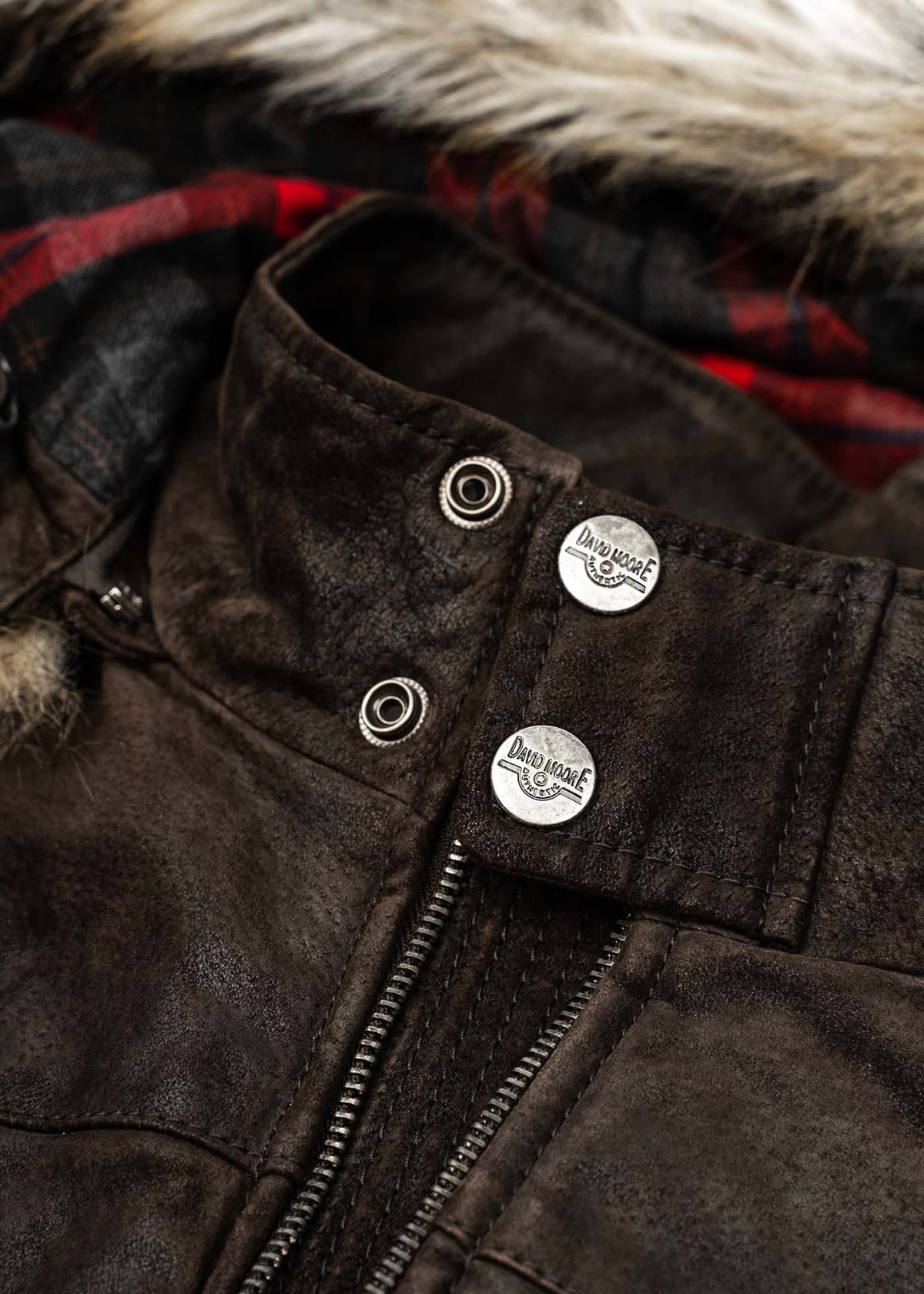 Men's Leather Jackets David Moor Brown