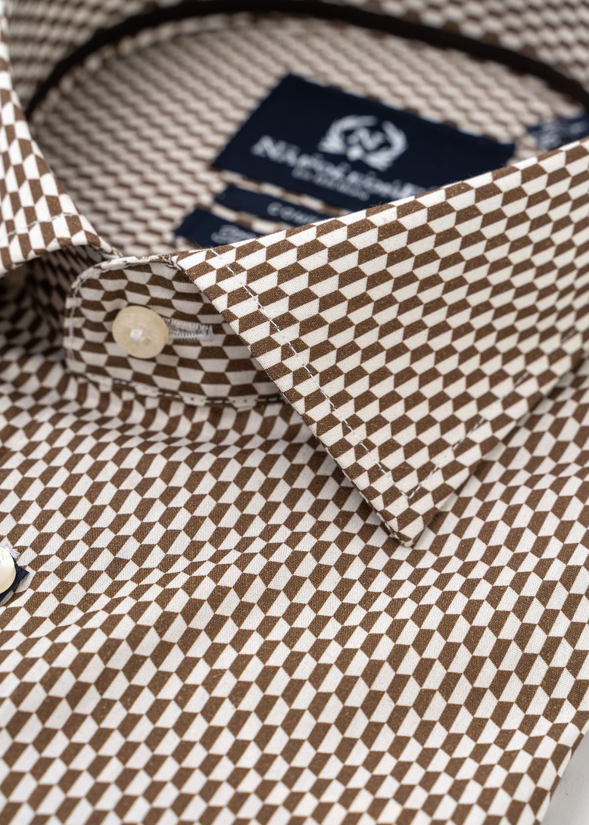 Men's Shirts Monte Napoleone Brown