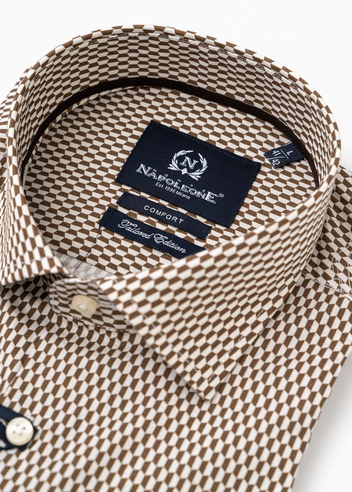 Men's Shirts Monte Napoleone Brown