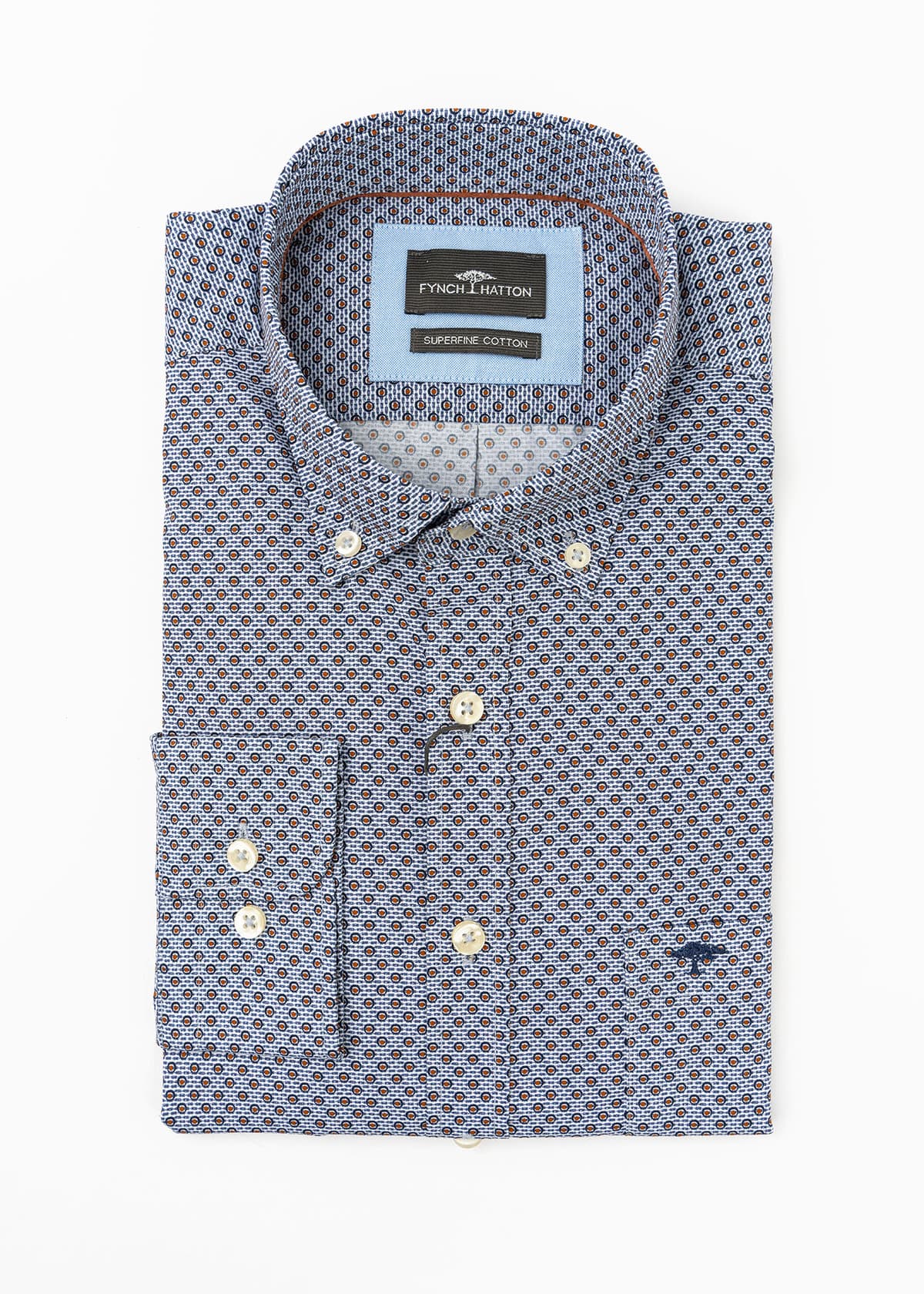 Men's Shirts Fynch Hatton Brown