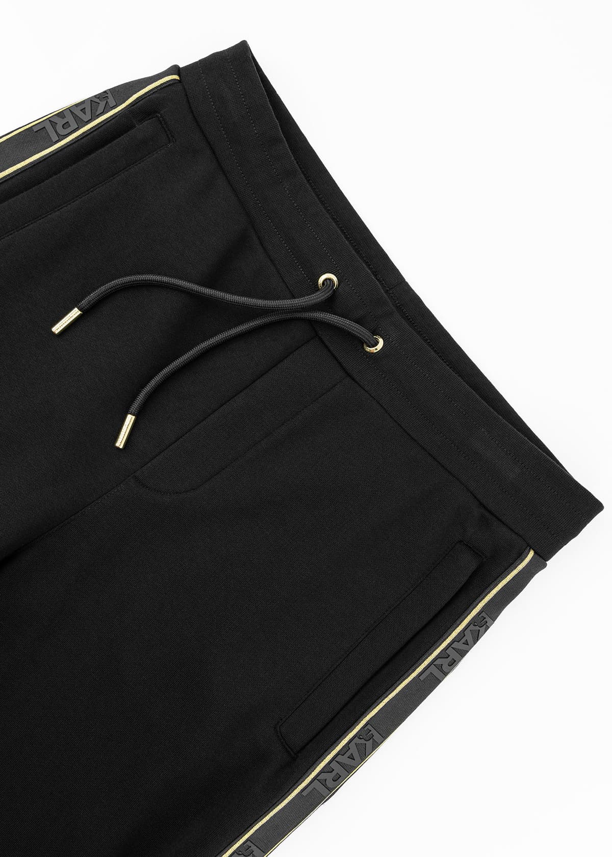 KARL LAGERFELD ΠΑΝΤΕΛΟΝΙ ΦΟΡΜΑ LOGO ΜΑΥΡΟ-ΧΡΥΣΟ