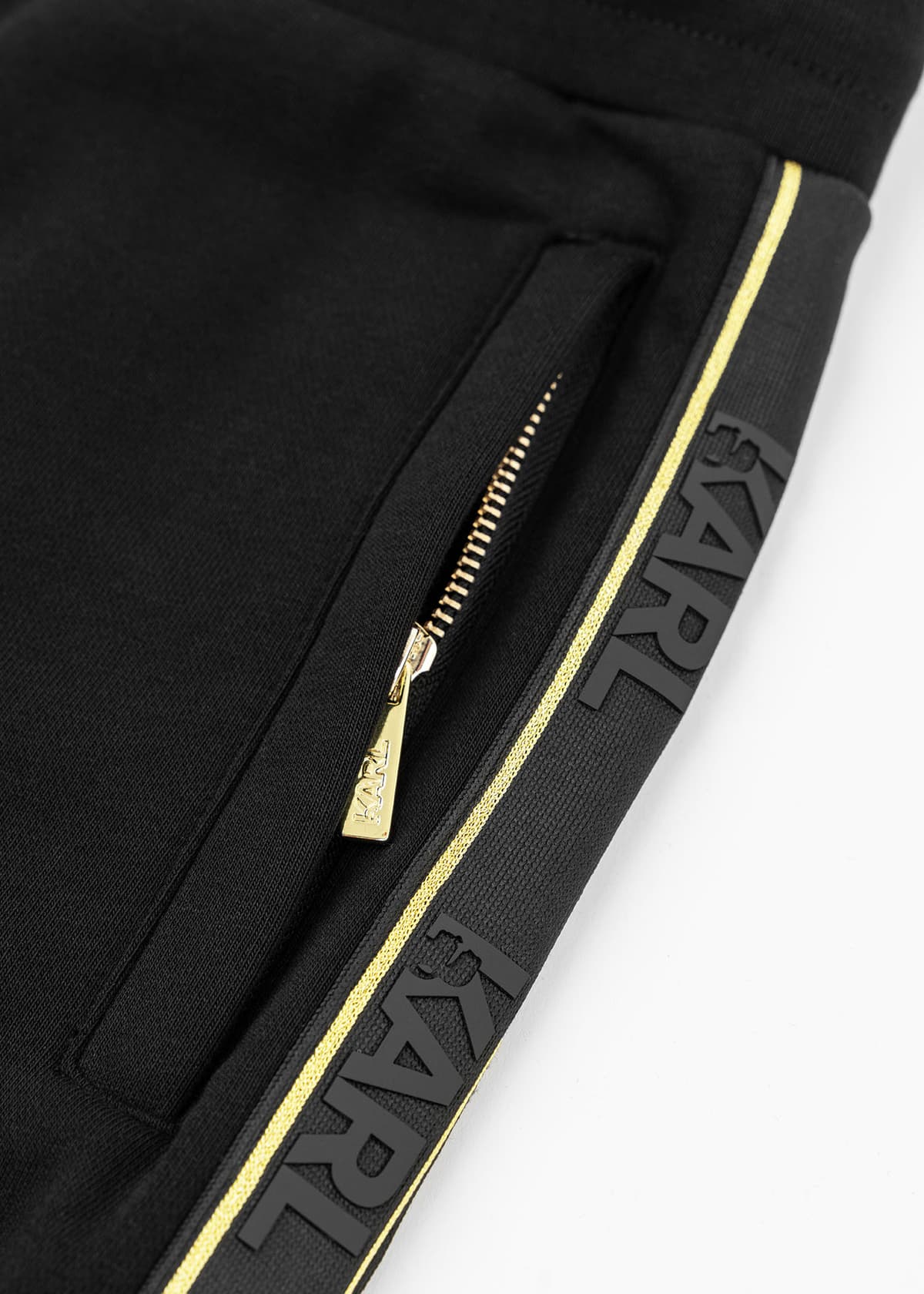 KARL LAGERFELD ΠΑΝΤΕΛΟΝΙ ΦΟΡΜΑ LOGO ΜΑΥΡΟ-ΧΡΥΣΟ