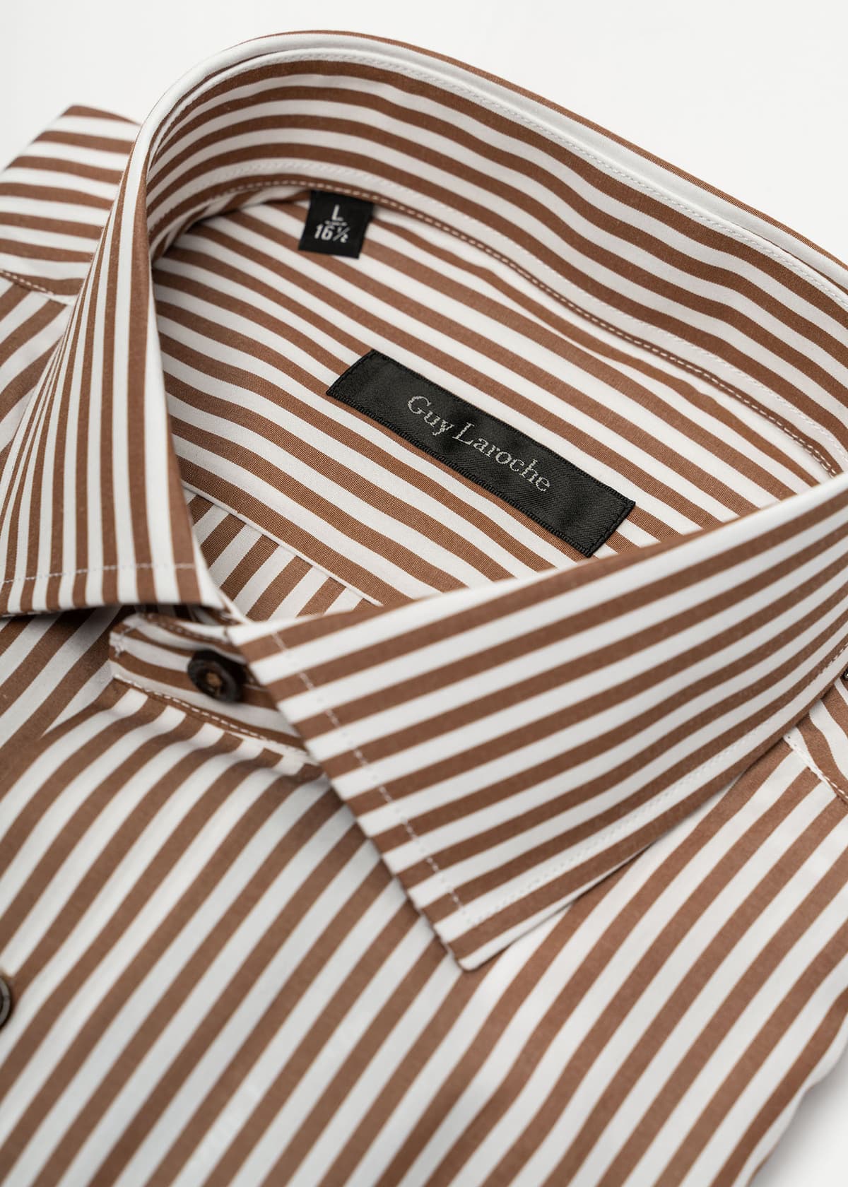 Guy Laroche Πουκάμισο Stripe - GLFS18260 CL 2 Light Brown