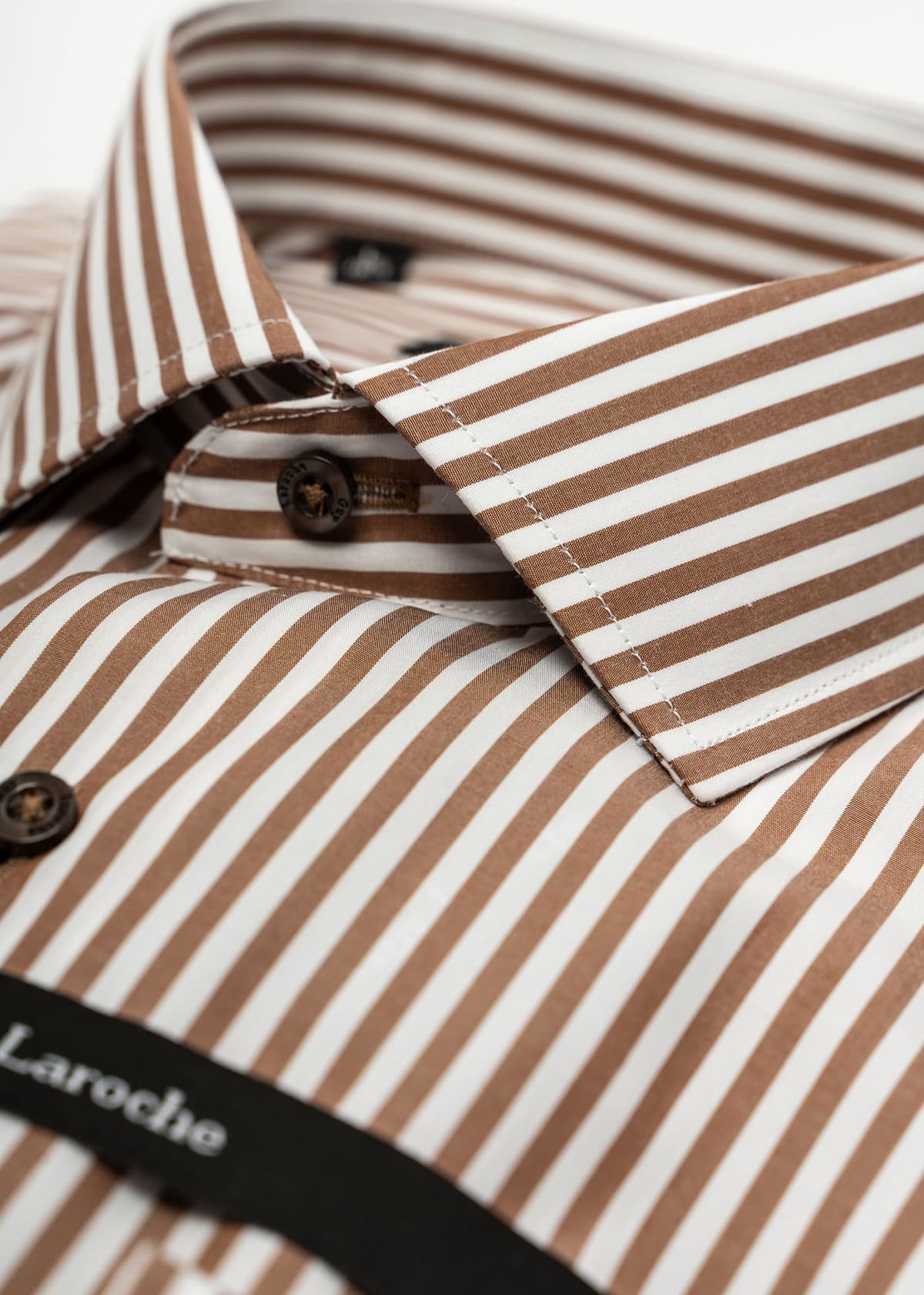 Guy Laroche Πουκάμισο Stripe - GLFS18260 CL 2 Light Brown