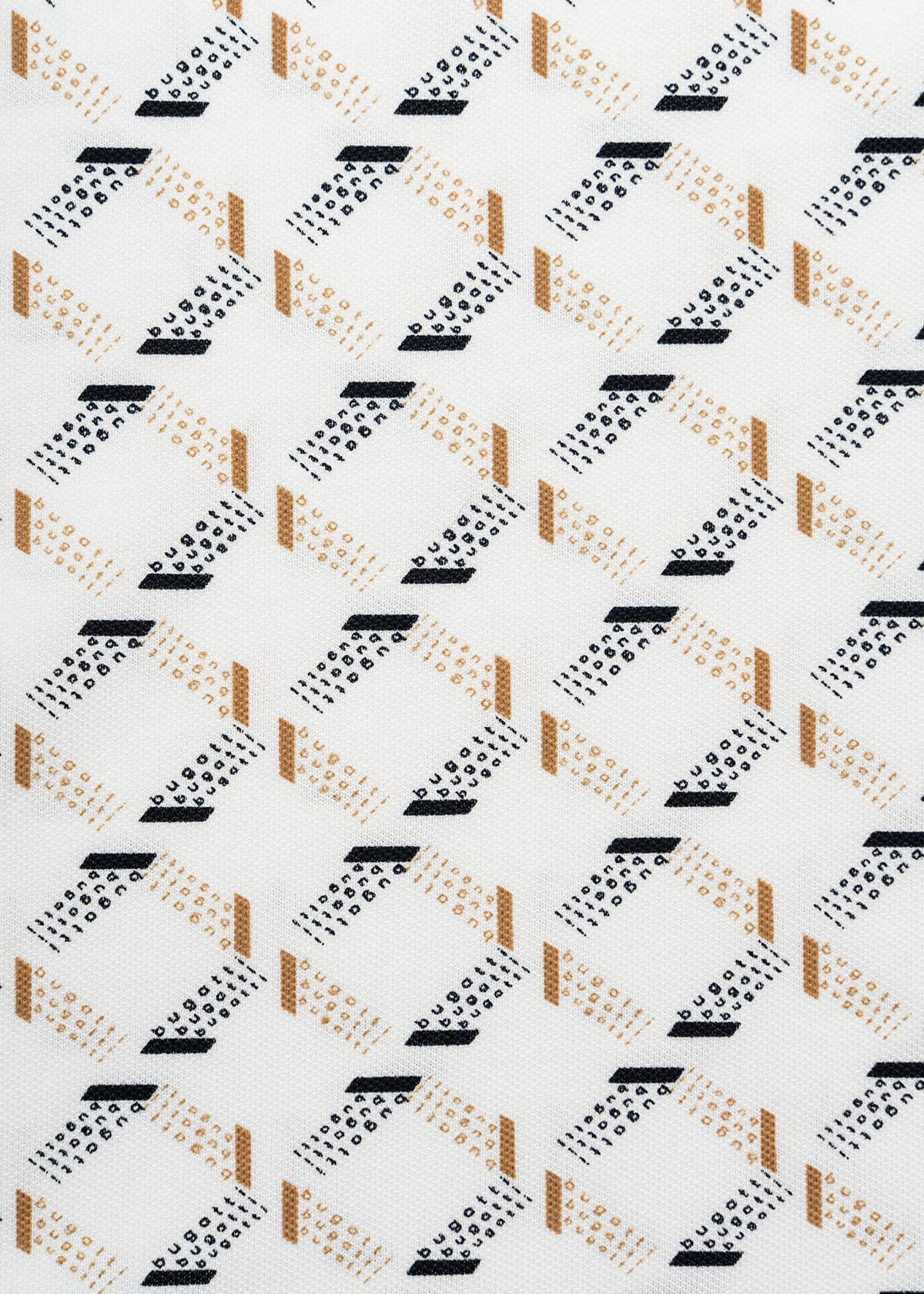 Bugatti Polo Μπλούζα της σειράς Print - 8150 75032C 10 White