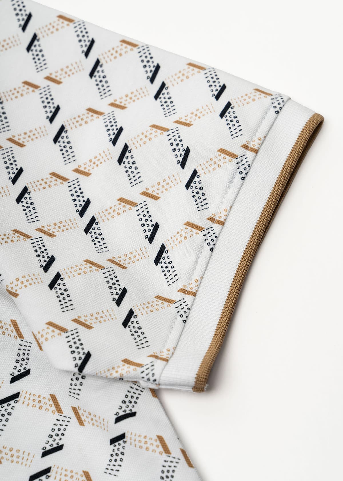 Bugatti Polo Μπλούζα της σειράς Print - 8150 75032C 10 White