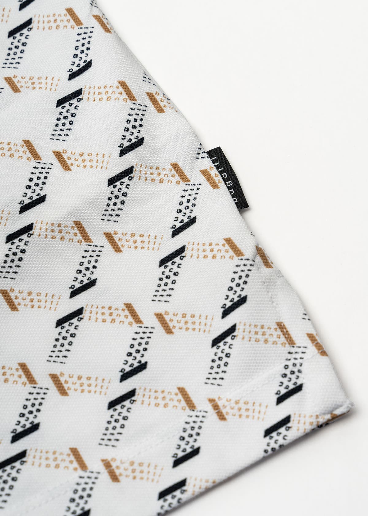 Bugatti Polo Μπλούζα της σειράς Print - 8150 75032C 10 White