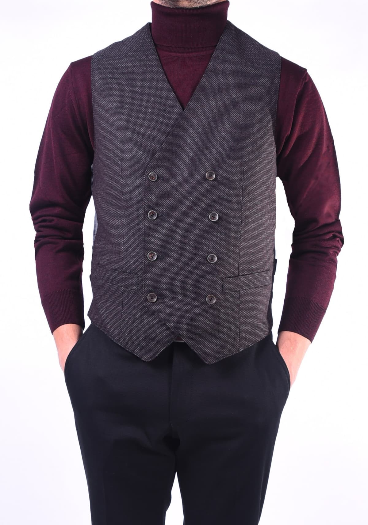 Men's Vests Fragosto Brown