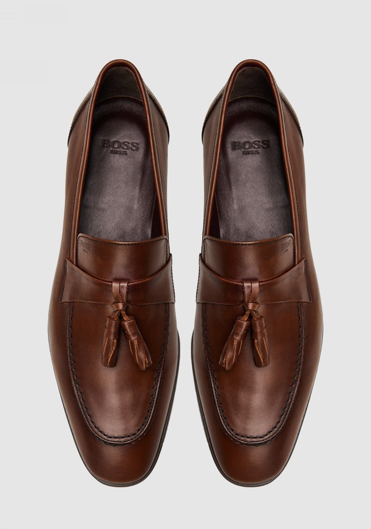 Men's Loafers Boss Shoes Brown