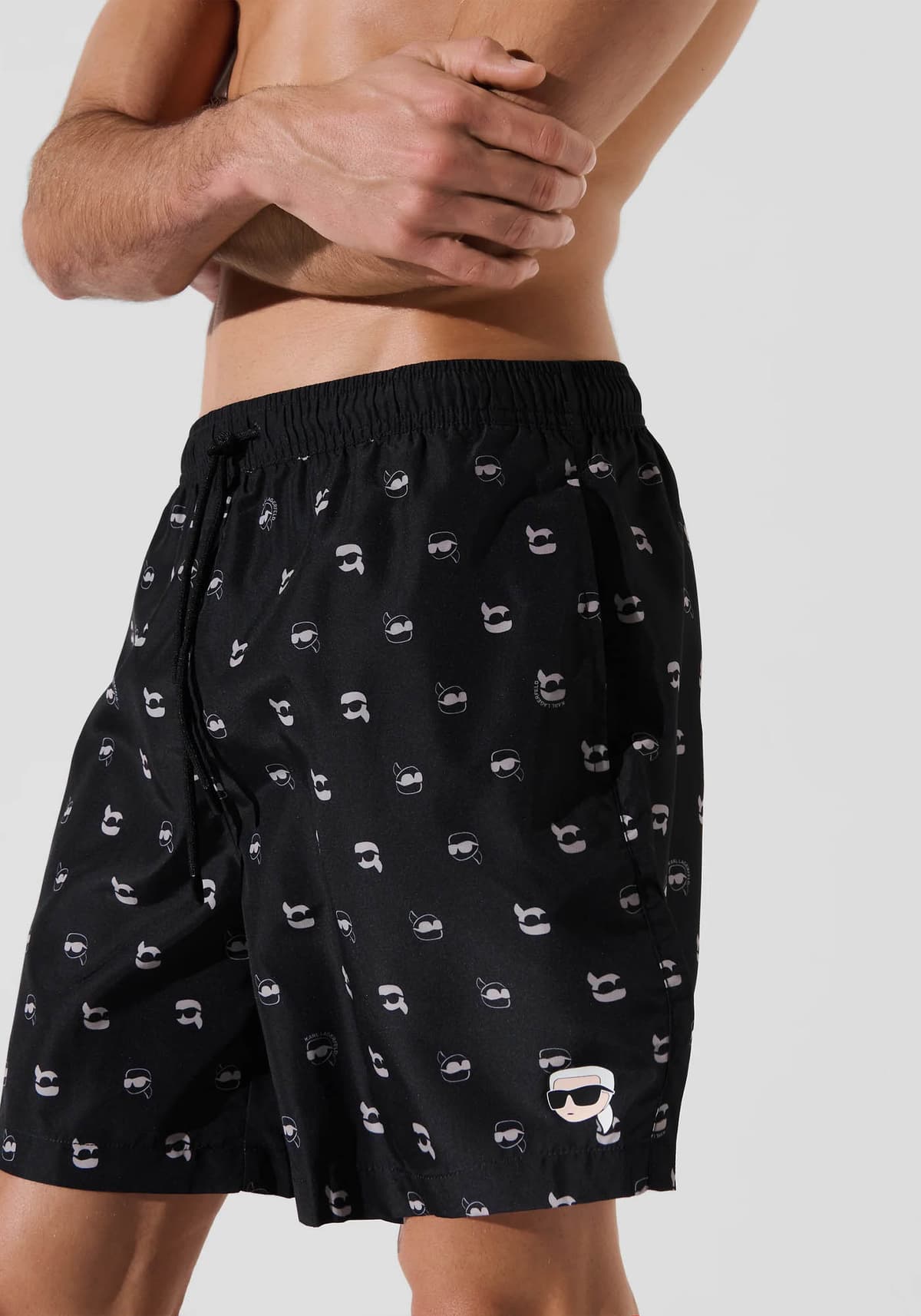 Karl Lagerfeld Μαγιό της σειράς Ikon Dot - A3M46007 2BT Black