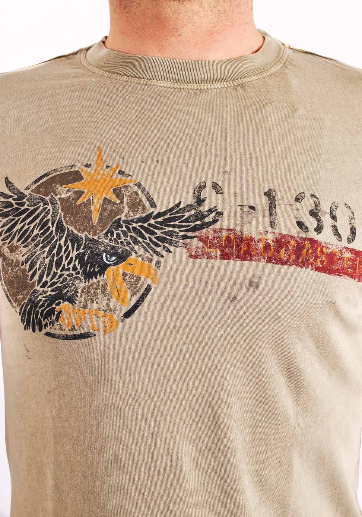 Men's T-Shirts Aeronautica Militare Brown