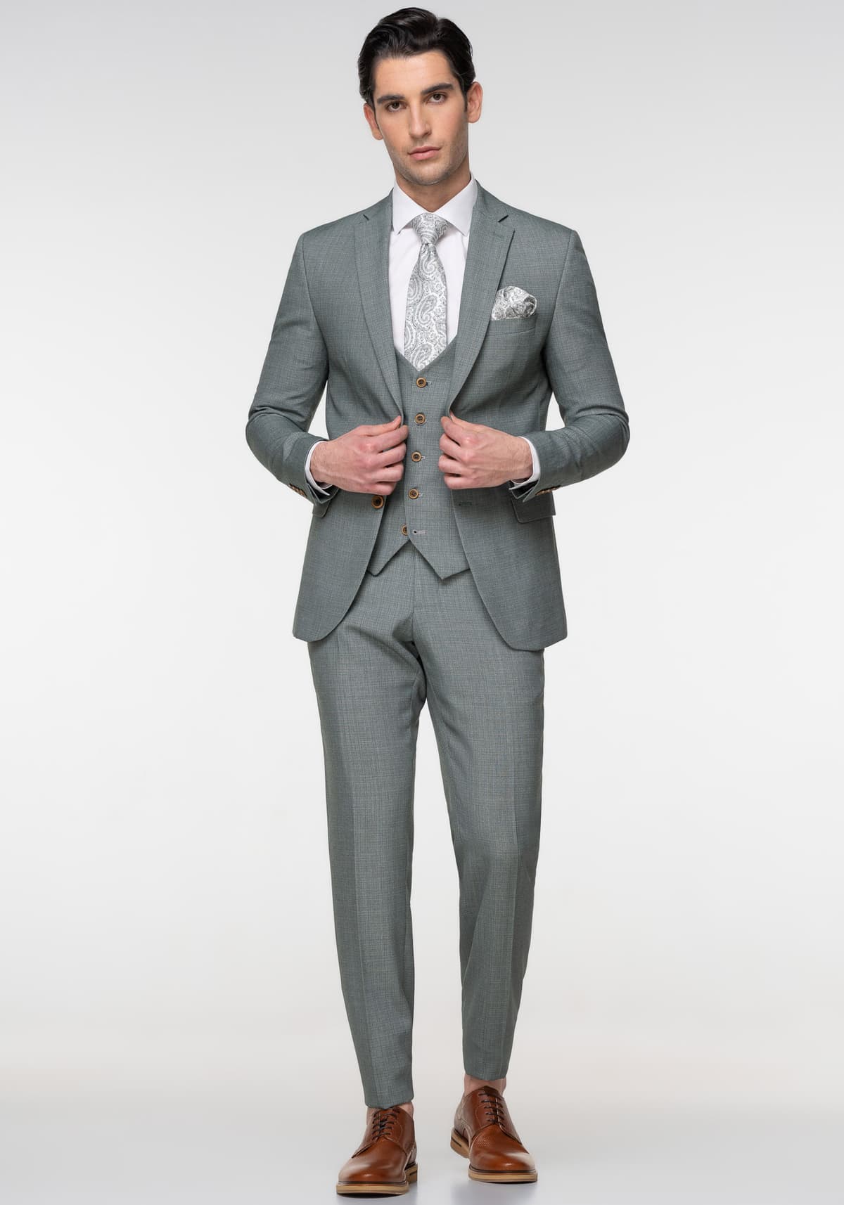 Men's Suits Fragosto Green