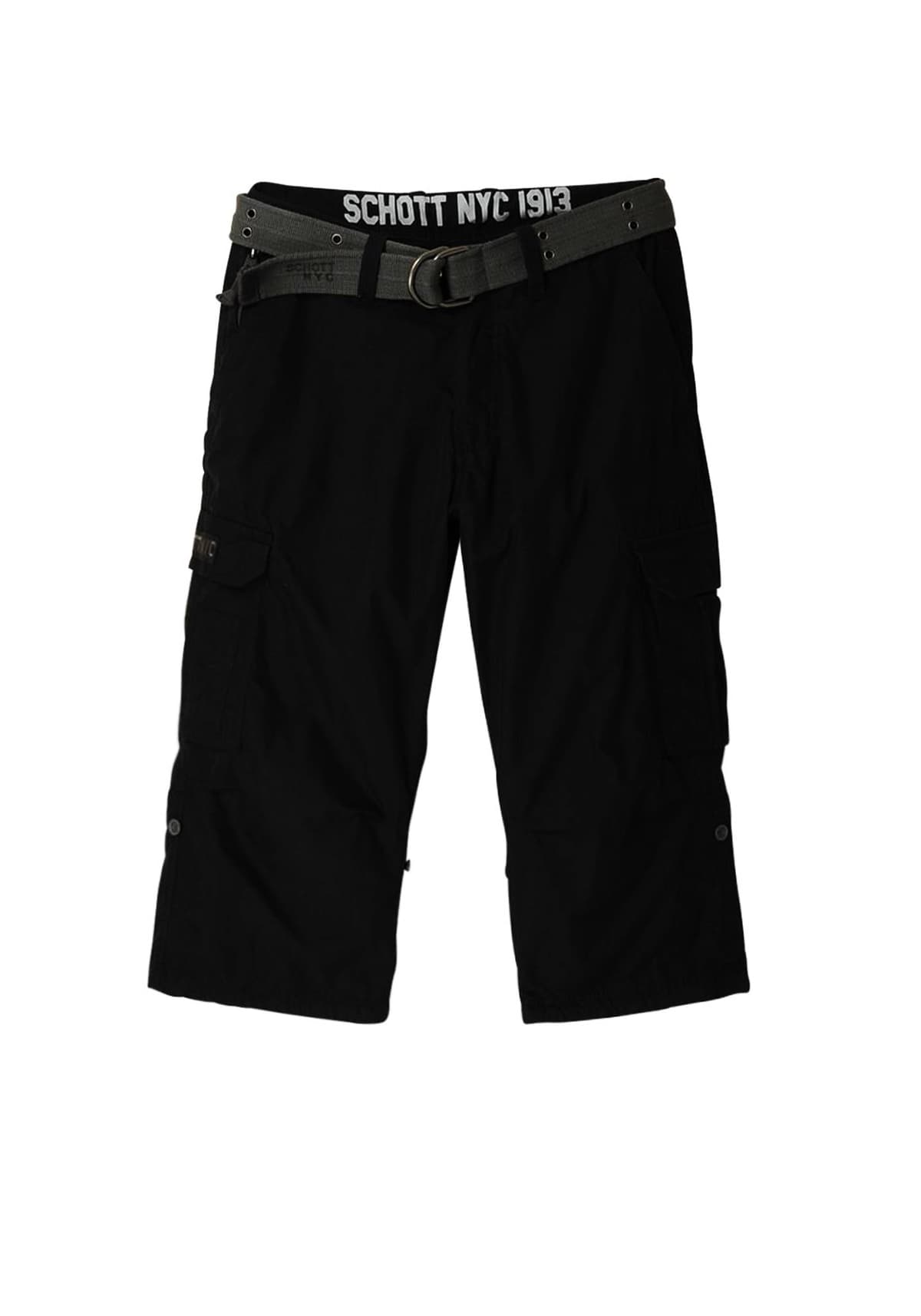 Men's Cargo Shorts Schott N.Y.C. Black
