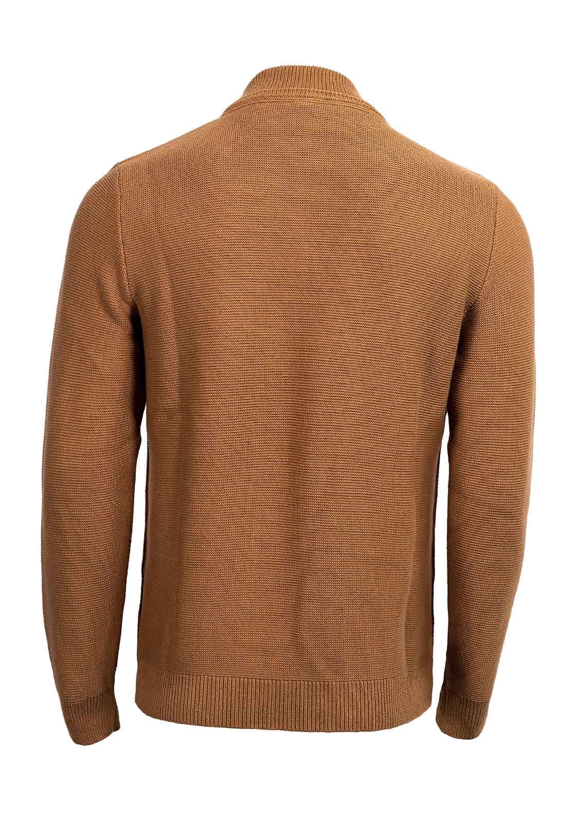 Ανδρικό Pullover σε κανονική γραμμή - Brown 430