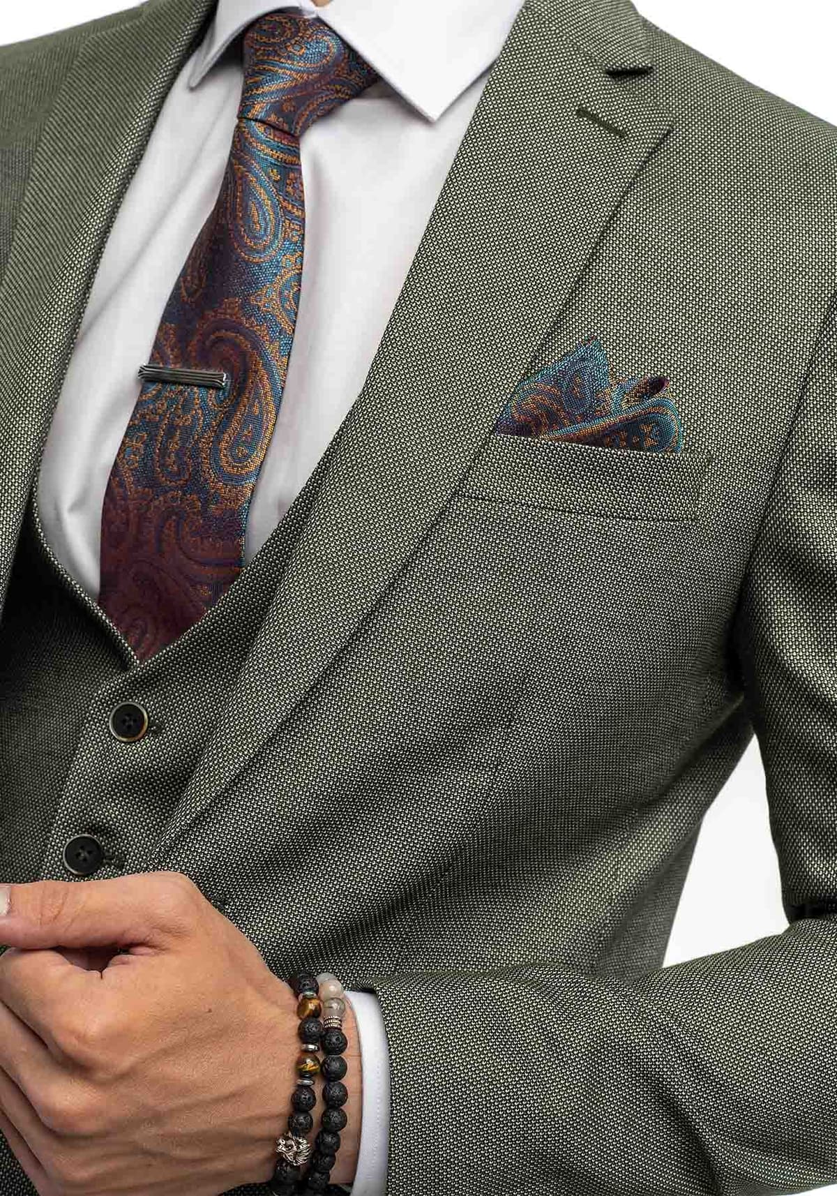 Fragosto Κοστούμι Slim Fit - Khaki