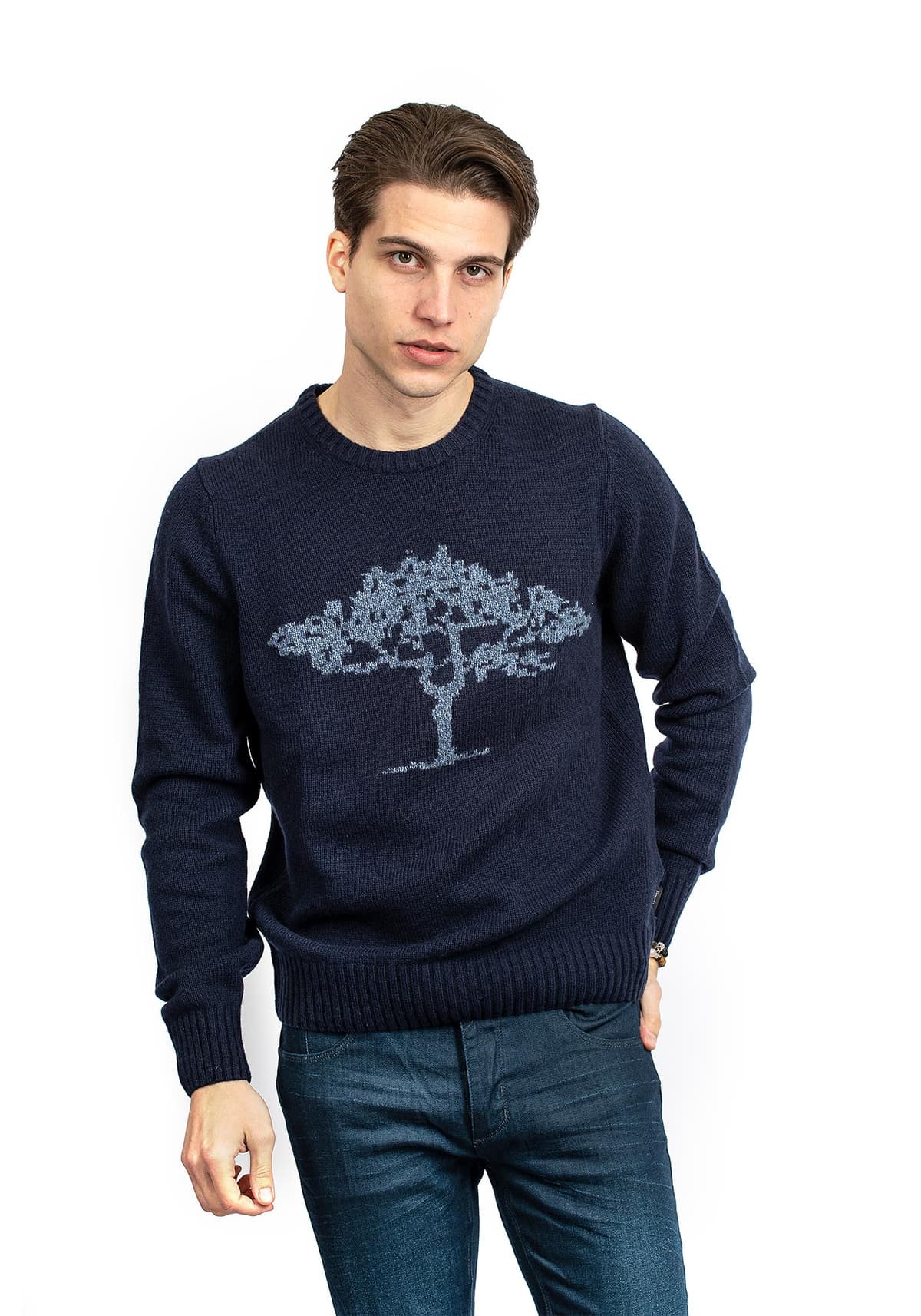 Fynch Hatton Knitted Sweater - 1219 420 687 Navy