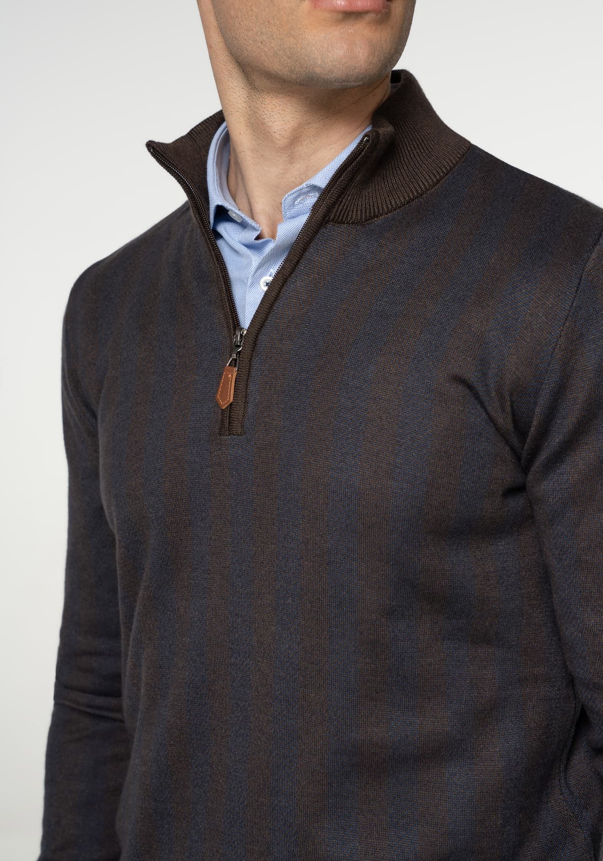 Aritsti Italiani Sweater της σειράς Zip - A127309A 14 Brown