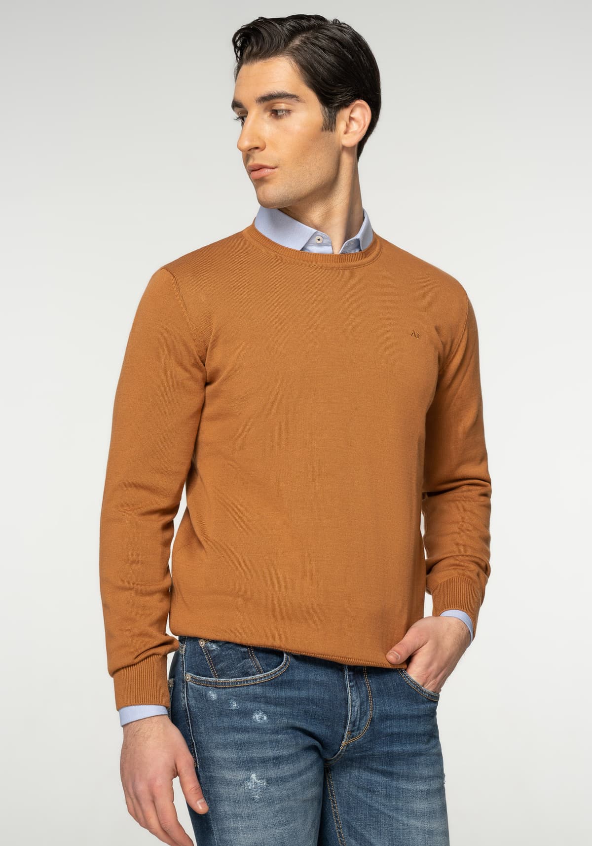 Aritsti Italiani Μπλούζα της σειράς Round - AI27131 15 Tabacco