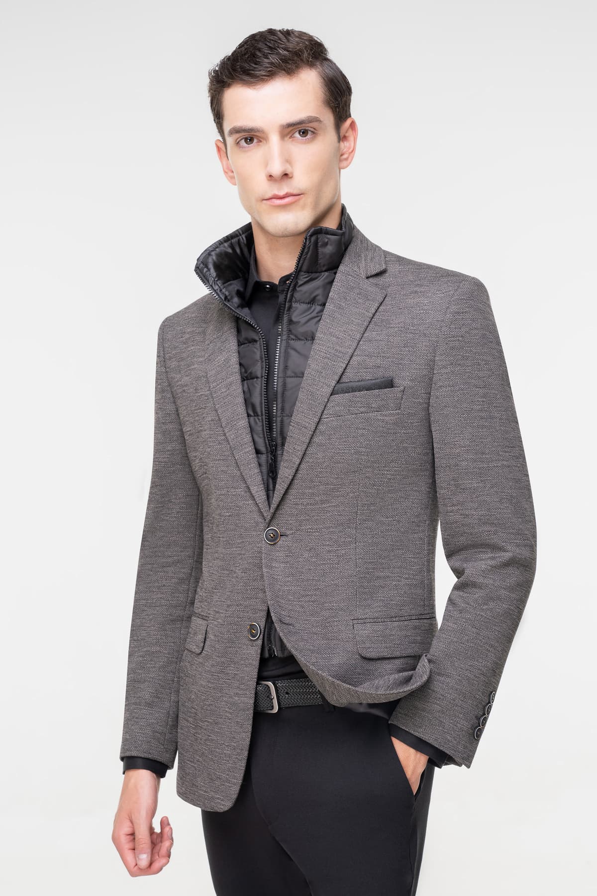 Fragosto Σακάκι της σειράς Zipper - FRB23 8601 1 Grey