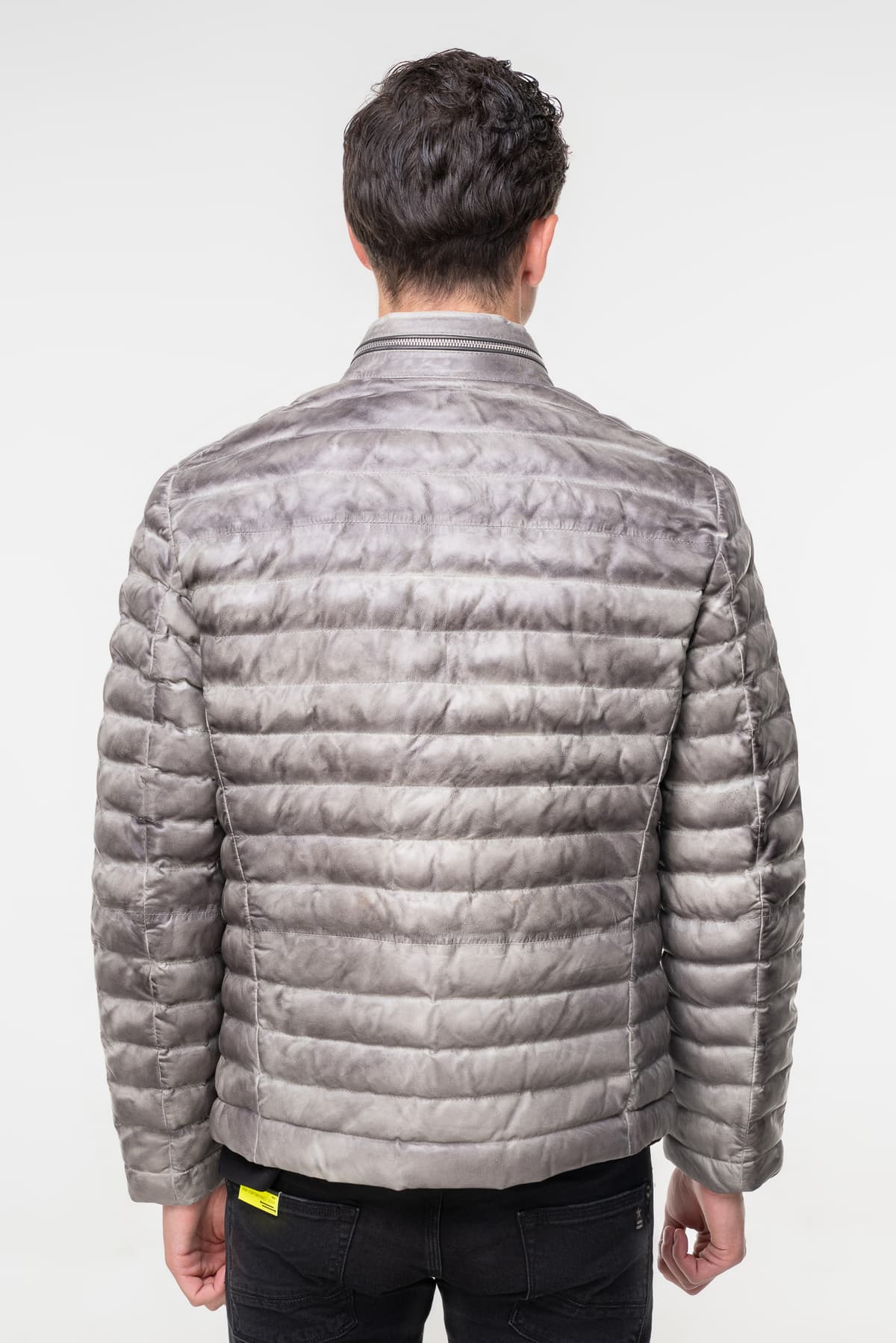 Men's Leather Jackets Milestone Gray