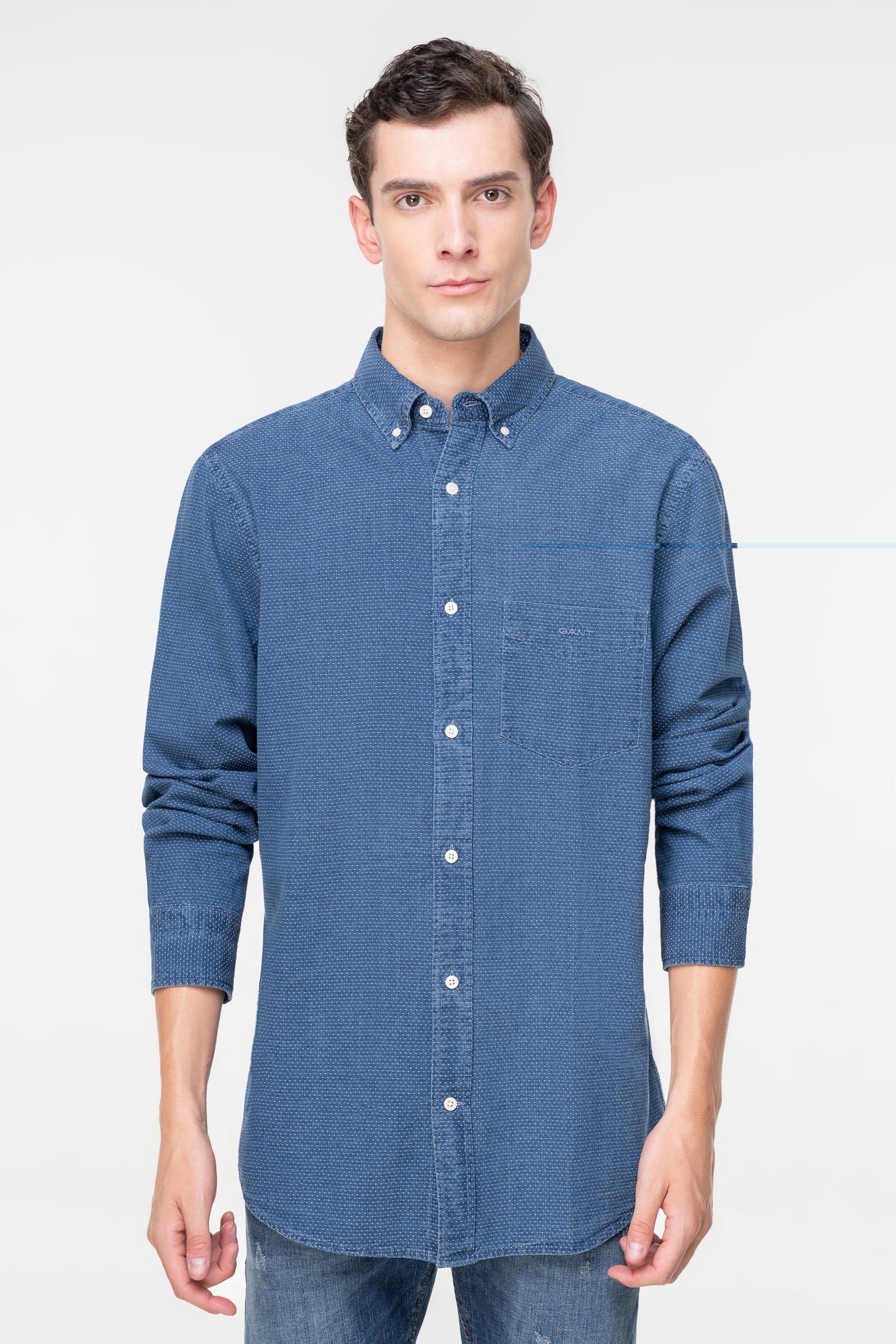 Men's Shirts Gant Blue