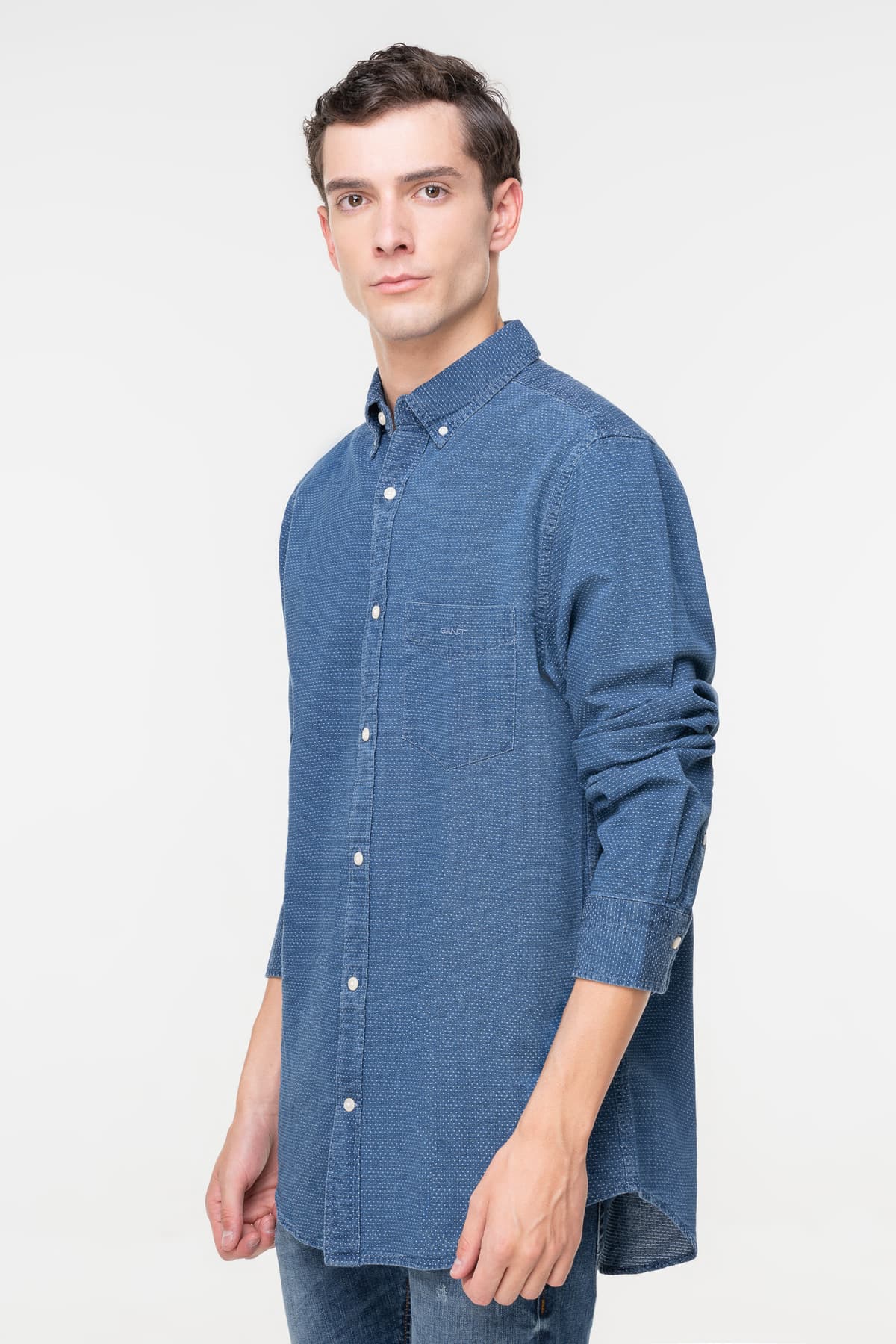 Men's Shirts Gant Blue