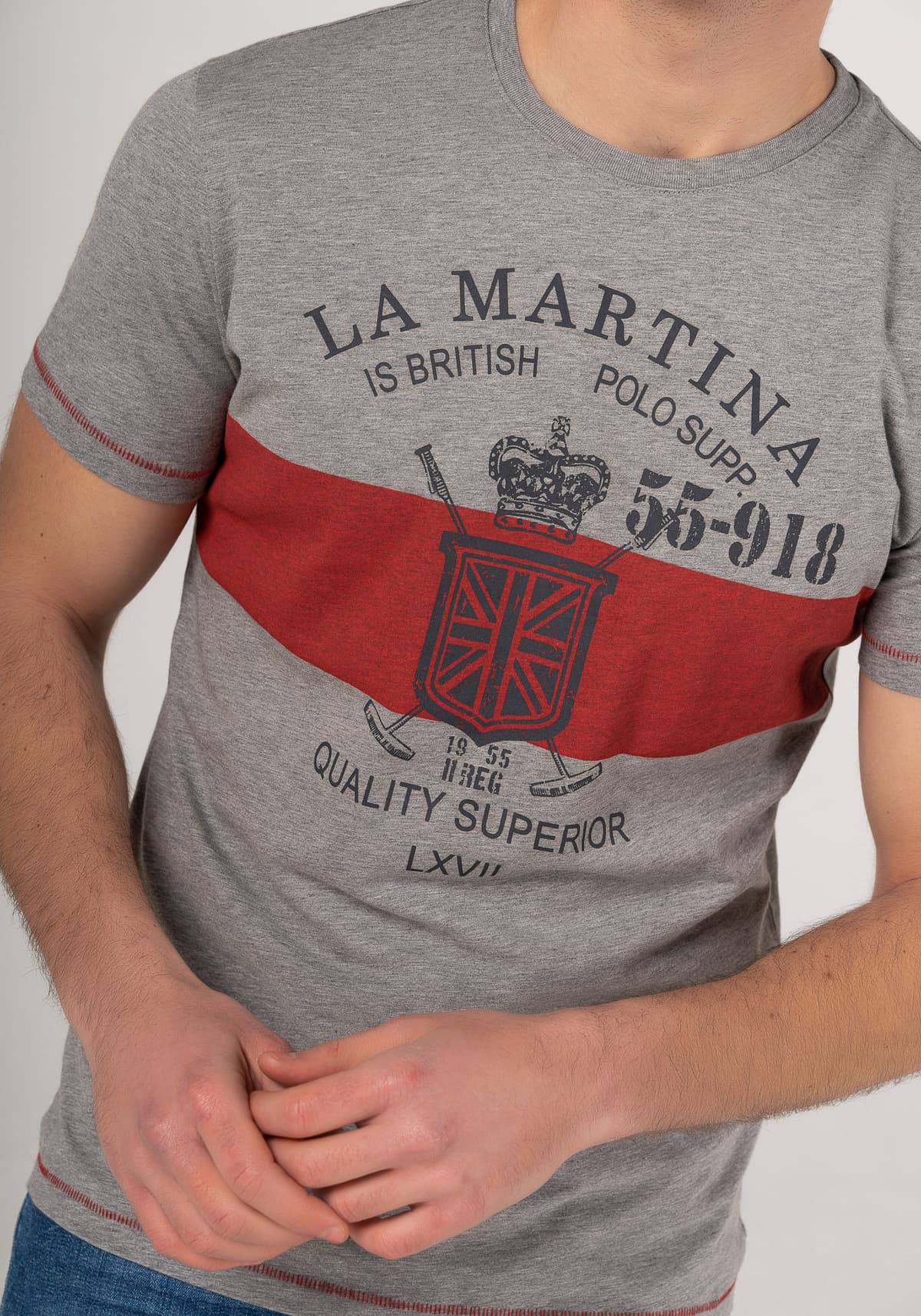 Men's T-Shirts La Martina Gray