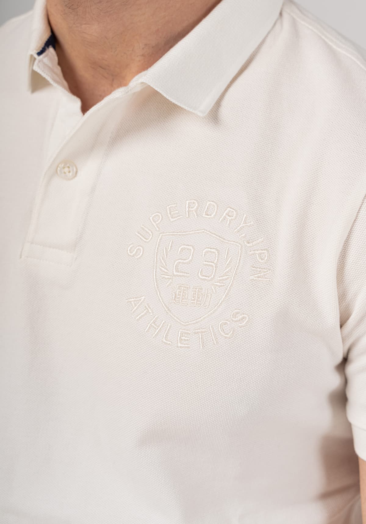 Men's Polo Shirts Superdry White